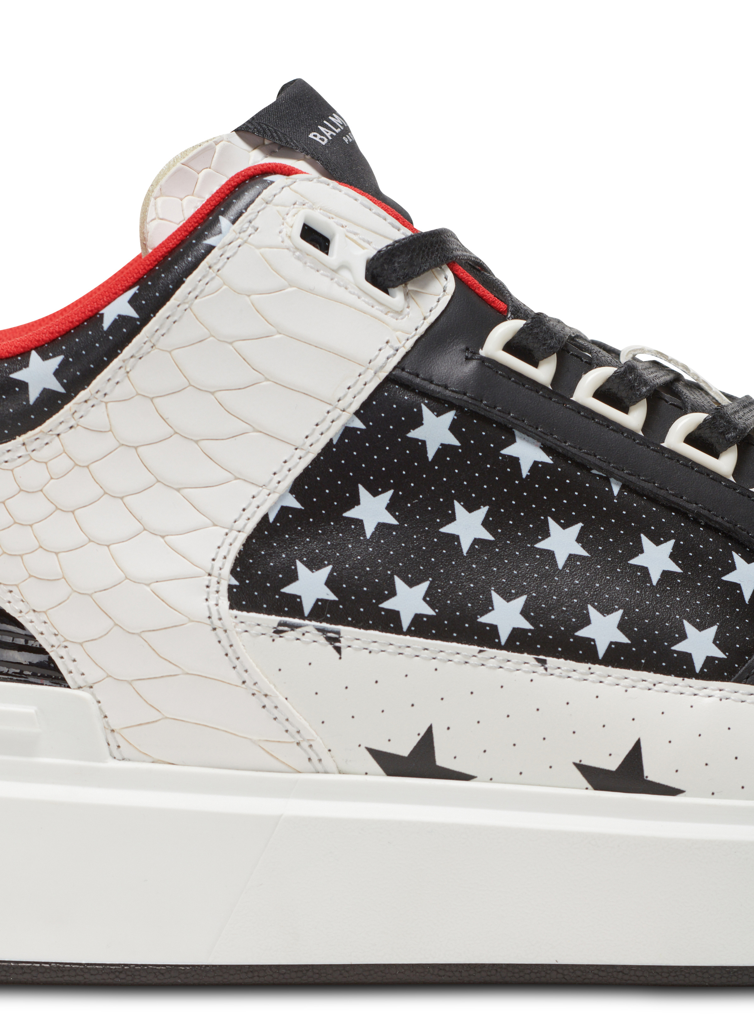 B-Court Mid Top star print leather trainers - 7