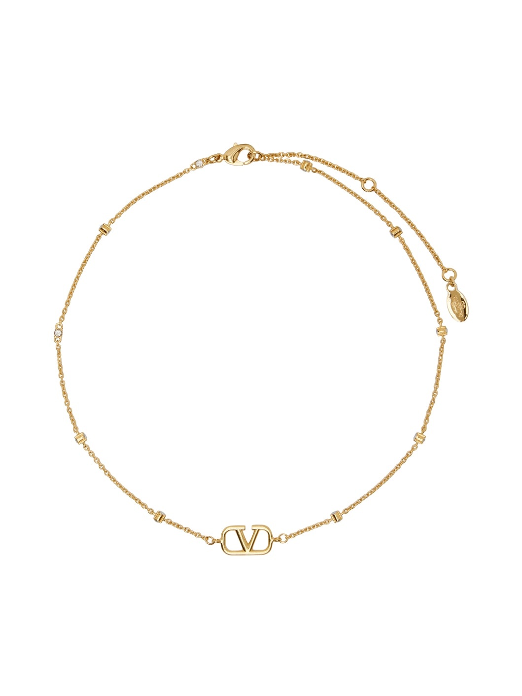 Gold Mini VLogo Signature Necklace - 1