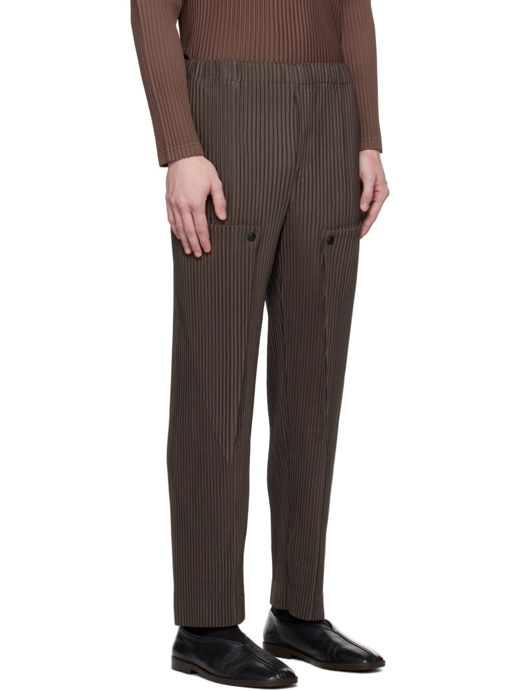 Brown Unfold Trousers - 2