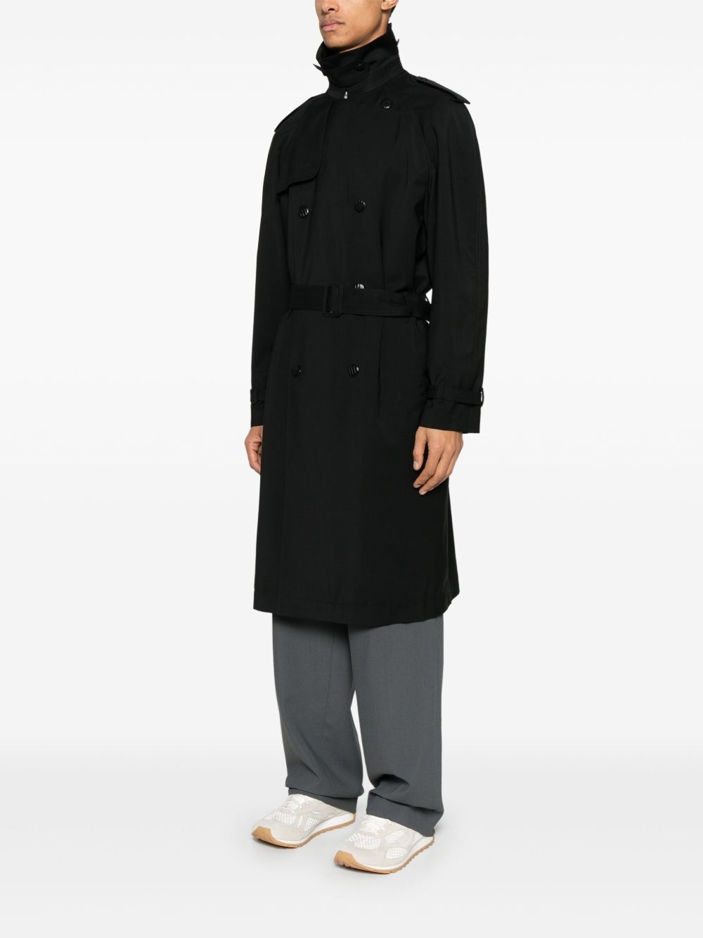 belted trench coat - 3