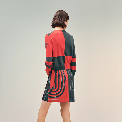 Hermès "Grand Tralala Cut" long-sleeve twillaine sweater outlook