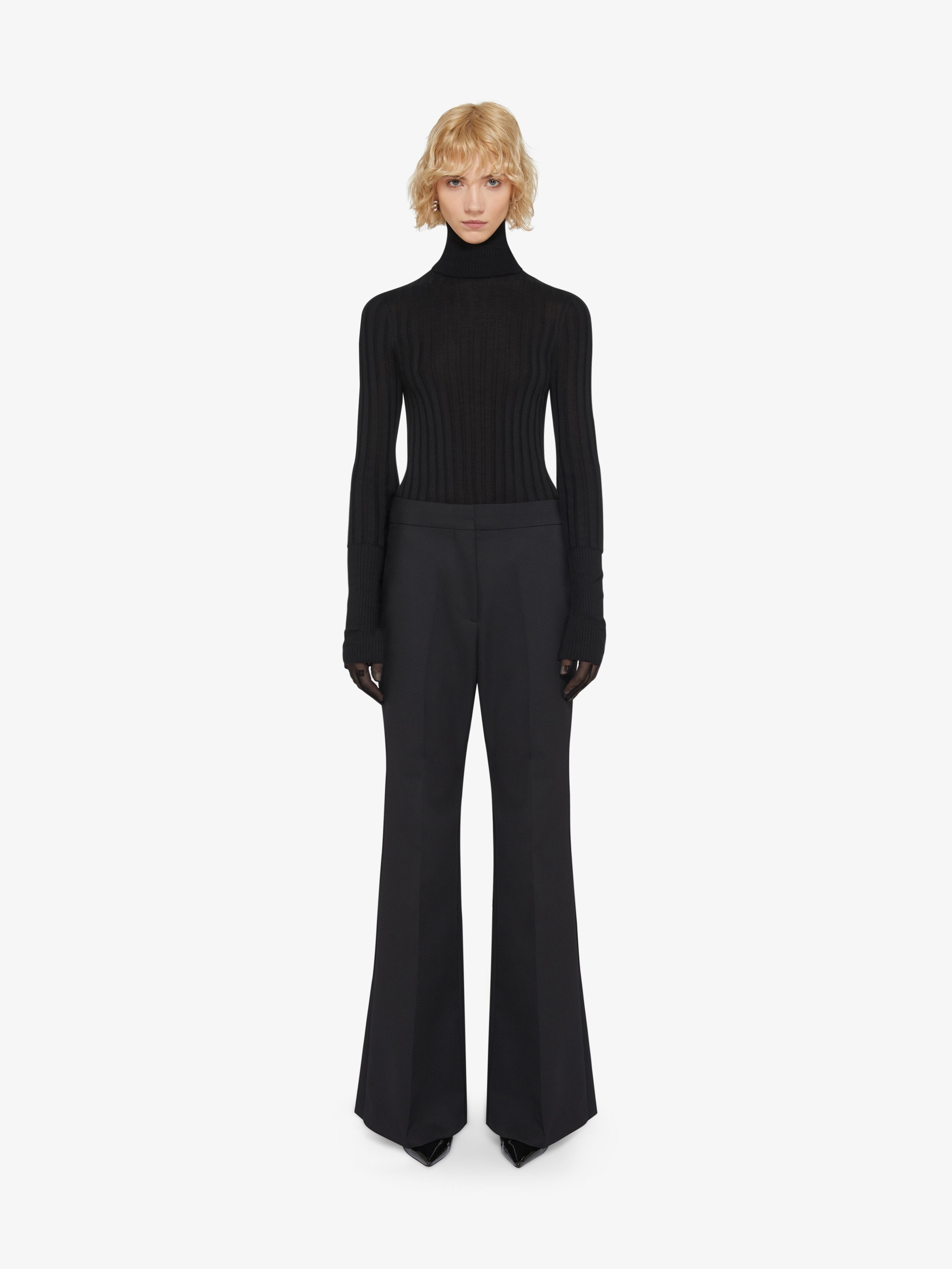 ASYMMETRICAL TURTLENECK SWEATER IN CASHMERE - 2