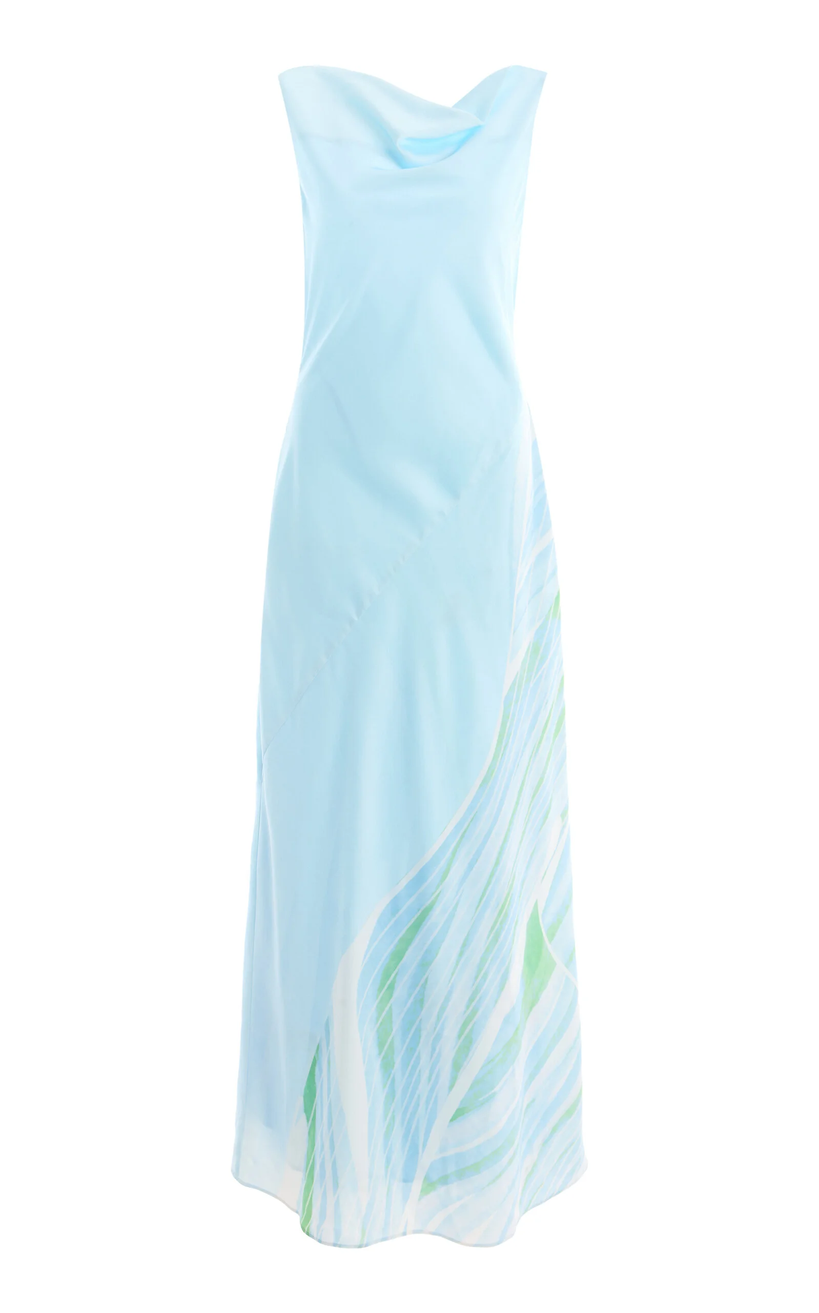 Exclusive Juliana Floral Satin Maxi Dress blue - 1