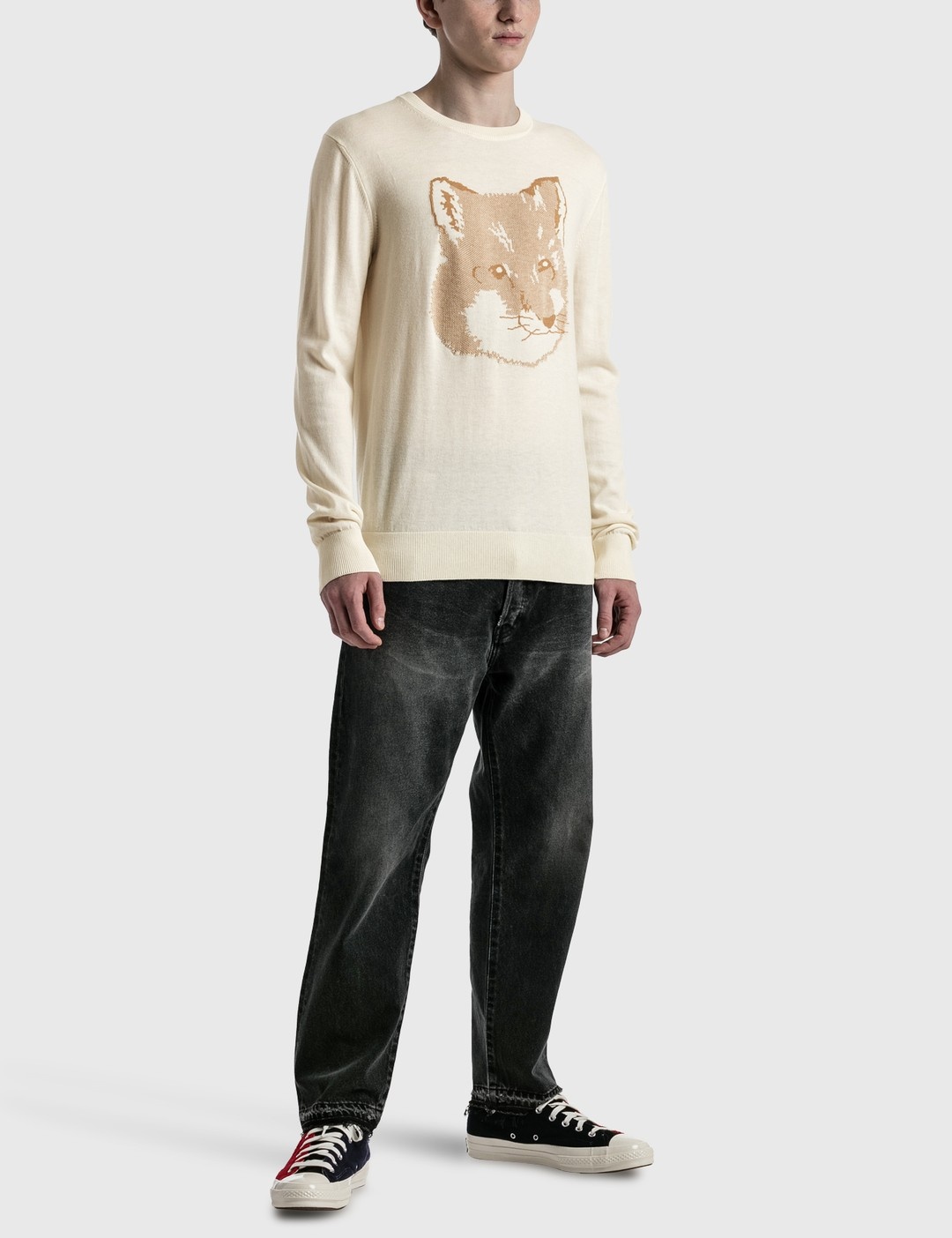 PIQUE FOX HEAD R-NECK PULLOVER - 5