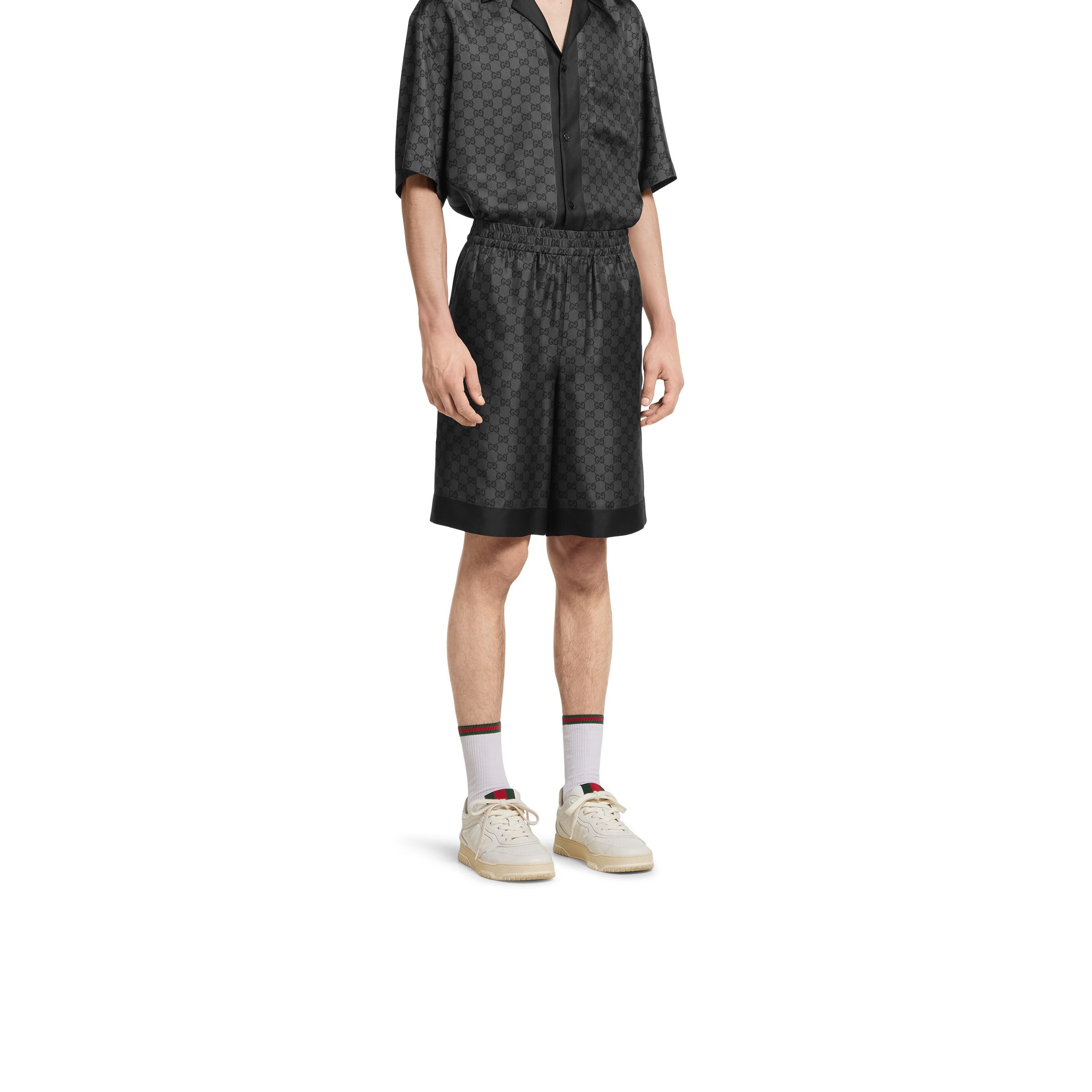 Printed silk twill shorts - 3
