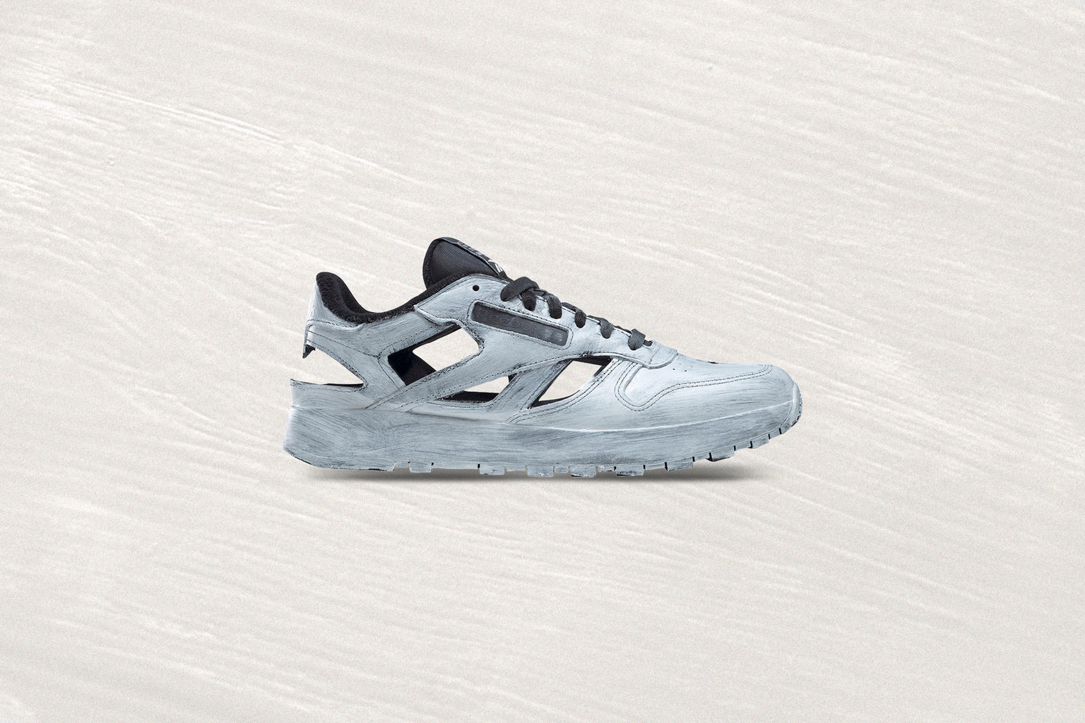 MAISON MARGIELA X REEBOK DÉCORTIQUÉ’ CLASSIC LEATHER SNEAKER - HANDPAINTED - 6