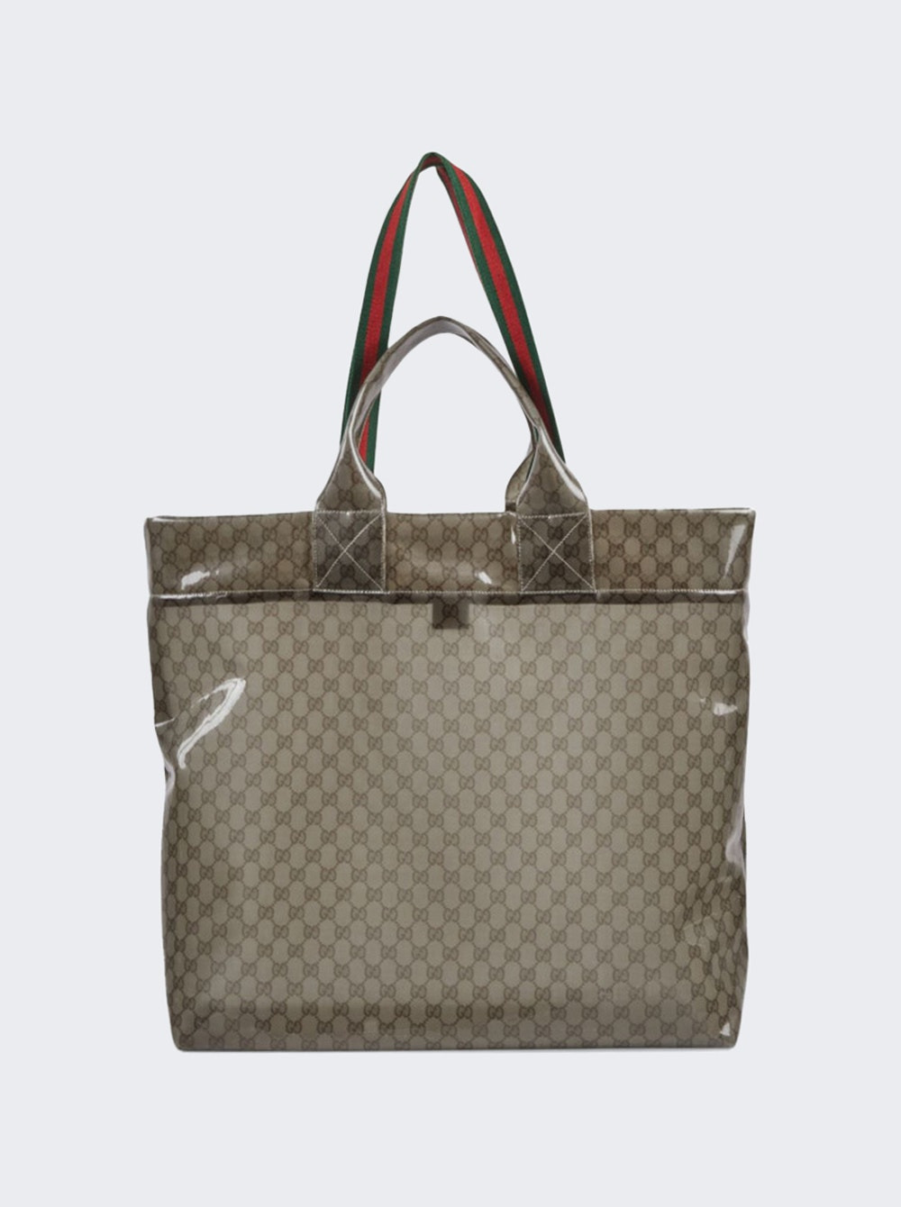 Gg See-through Tote Bag Beige And Ebony - 3