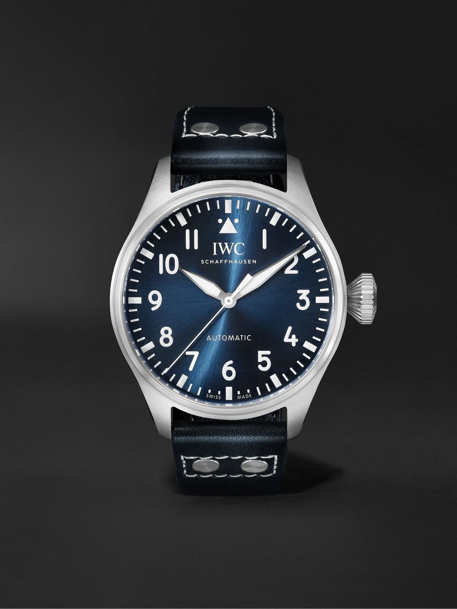 Big Pilot's Automatic 43mm Stainless Steel and Leather Watch, Ref. No. IW329303 Blue - 1