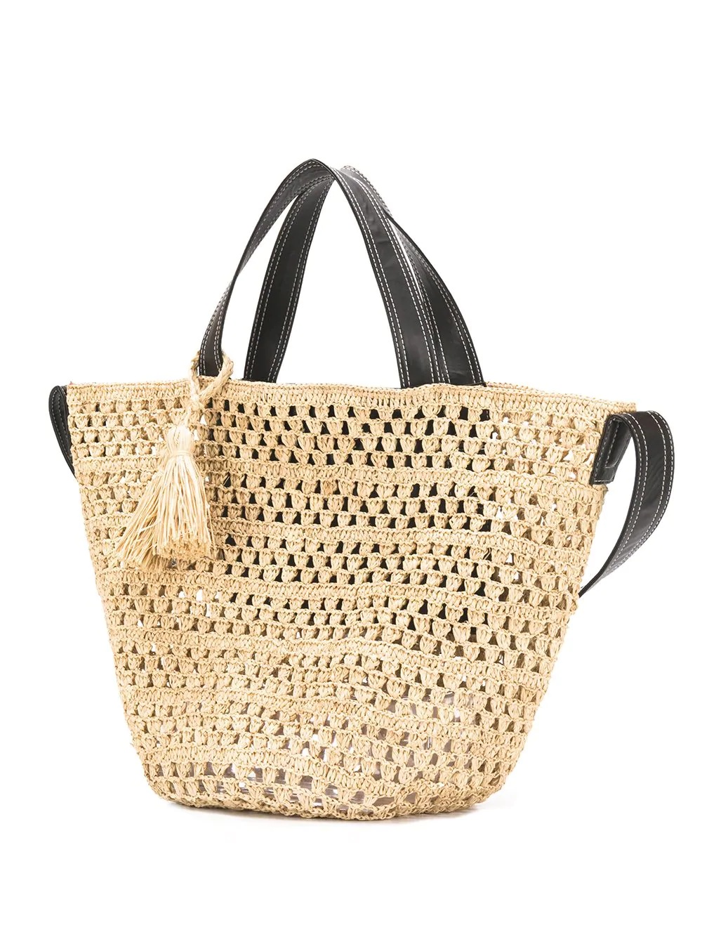 woven raffia tote - 3