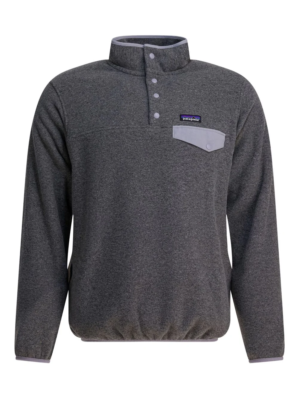 snap-button fleece jacket - 1