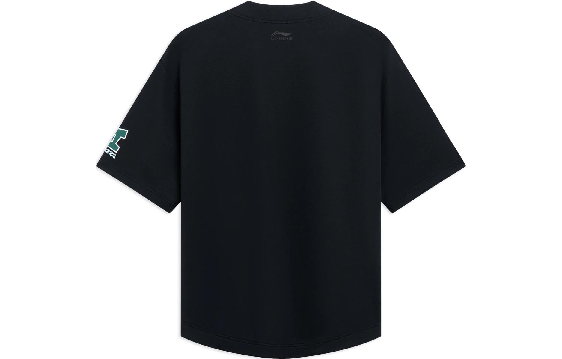 Li-Ning Hoops Graphic Loose Fit Shirt 'Black' AWDT547-1 - 2