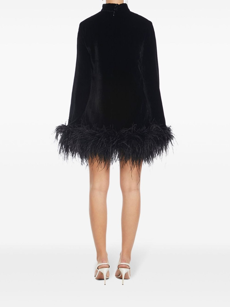 Gina feather-trim minidress 4