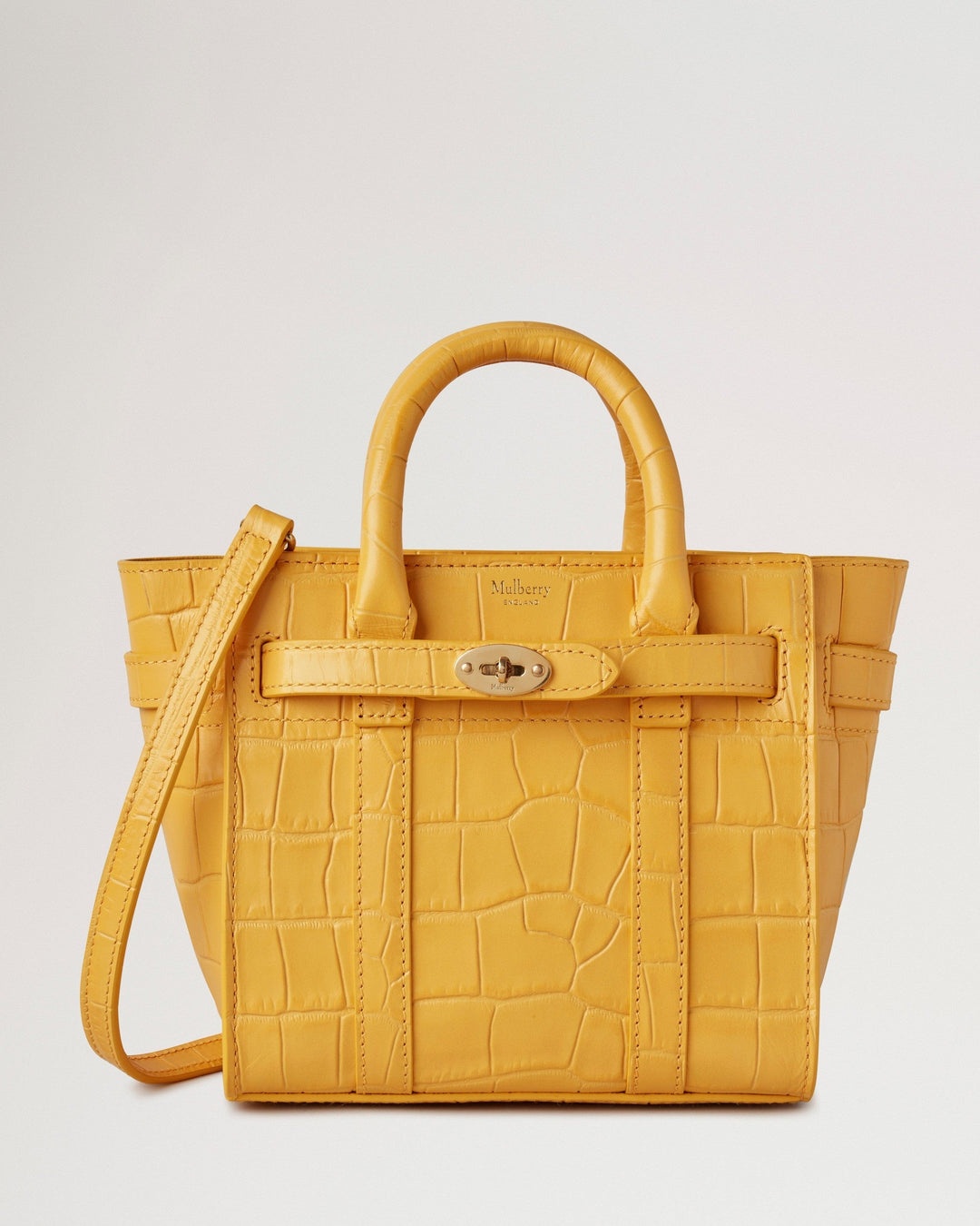 Micro Zipped Bayswater Yellow Matte Small Croc - 1