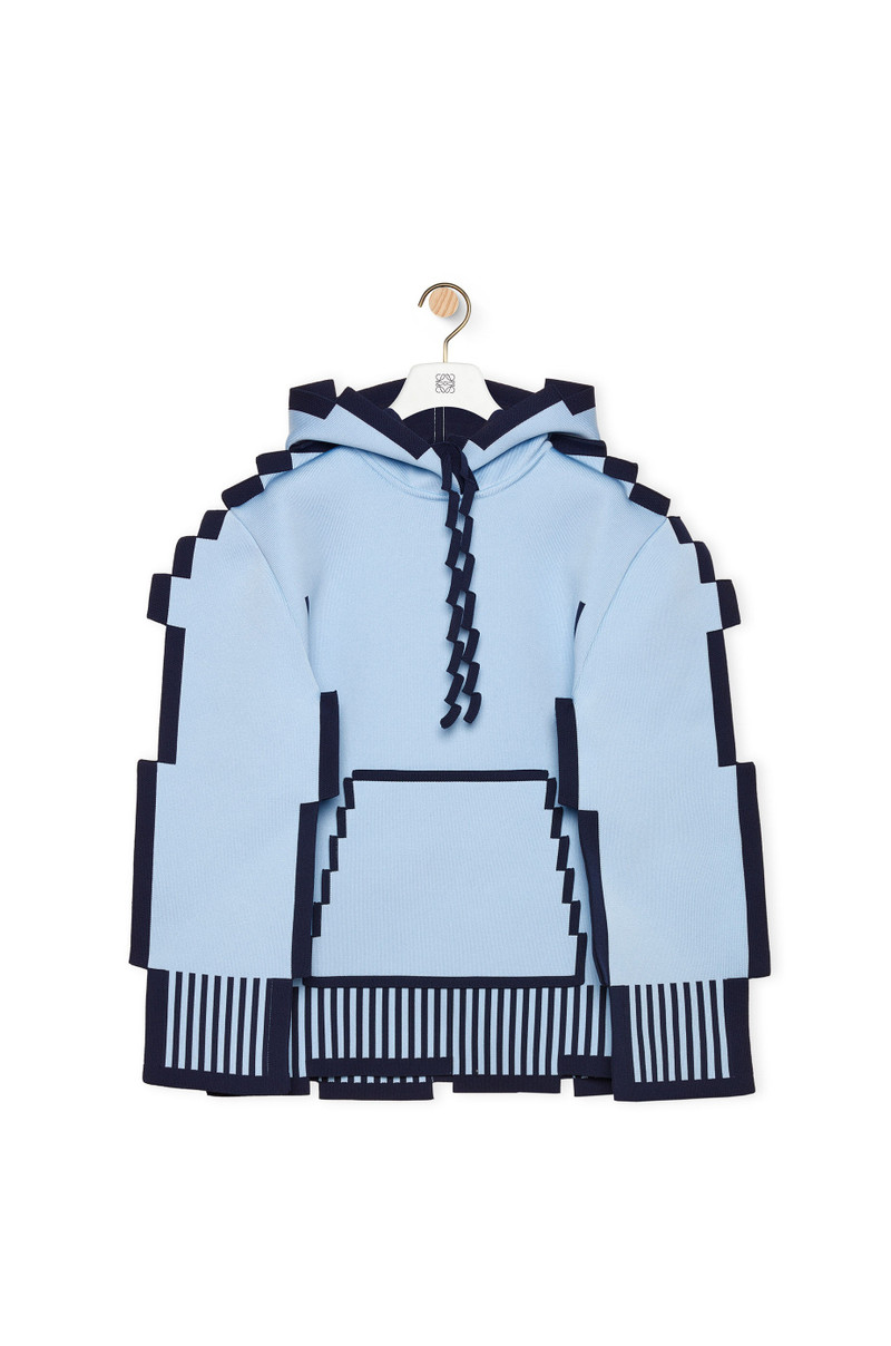 Pixelated hoodie in technical knit - 1