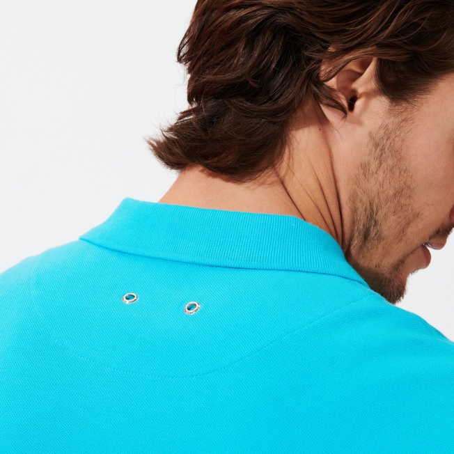 Men Cotton Pique Polo Shirt Solid - 5