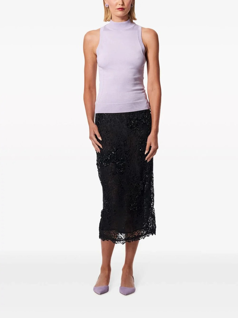 CAROLINA HERRERA Sleeveless Turtle Neck Knit Top outlook