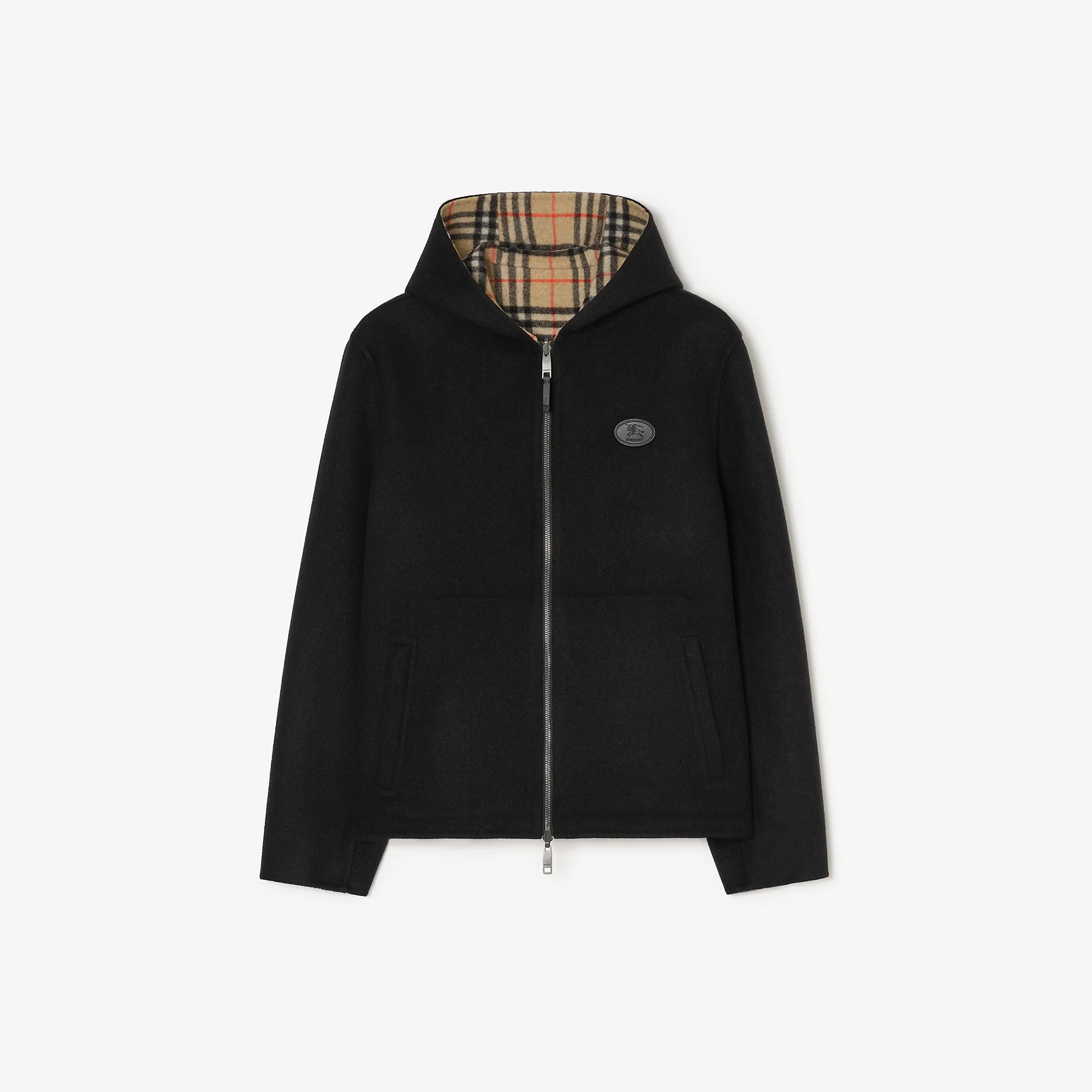 Reversible Wool Newport Hooded Jacket - 1