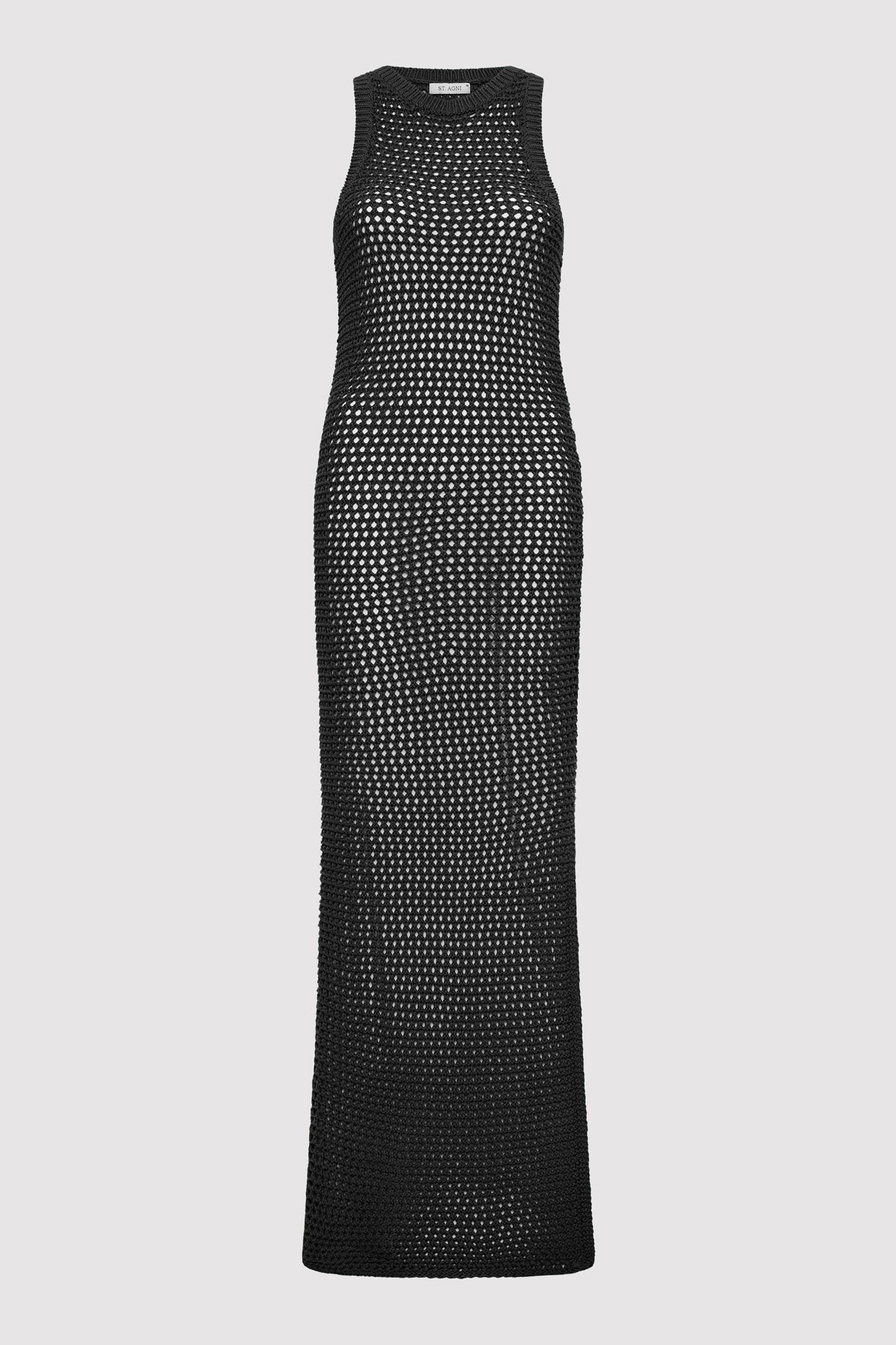 Cotton Crochet Dress - Black - 1