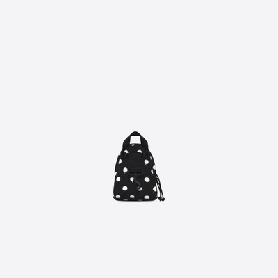 BALENCIAGA Women's Explorer Mini Backpack Sprayed Polka Dots Printed in Black outlook