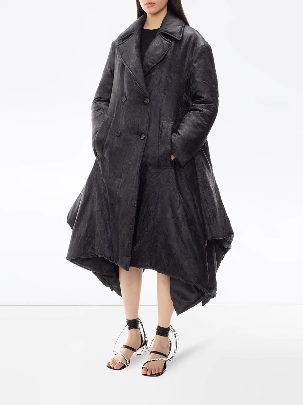 asymmetric puffer coat - 3