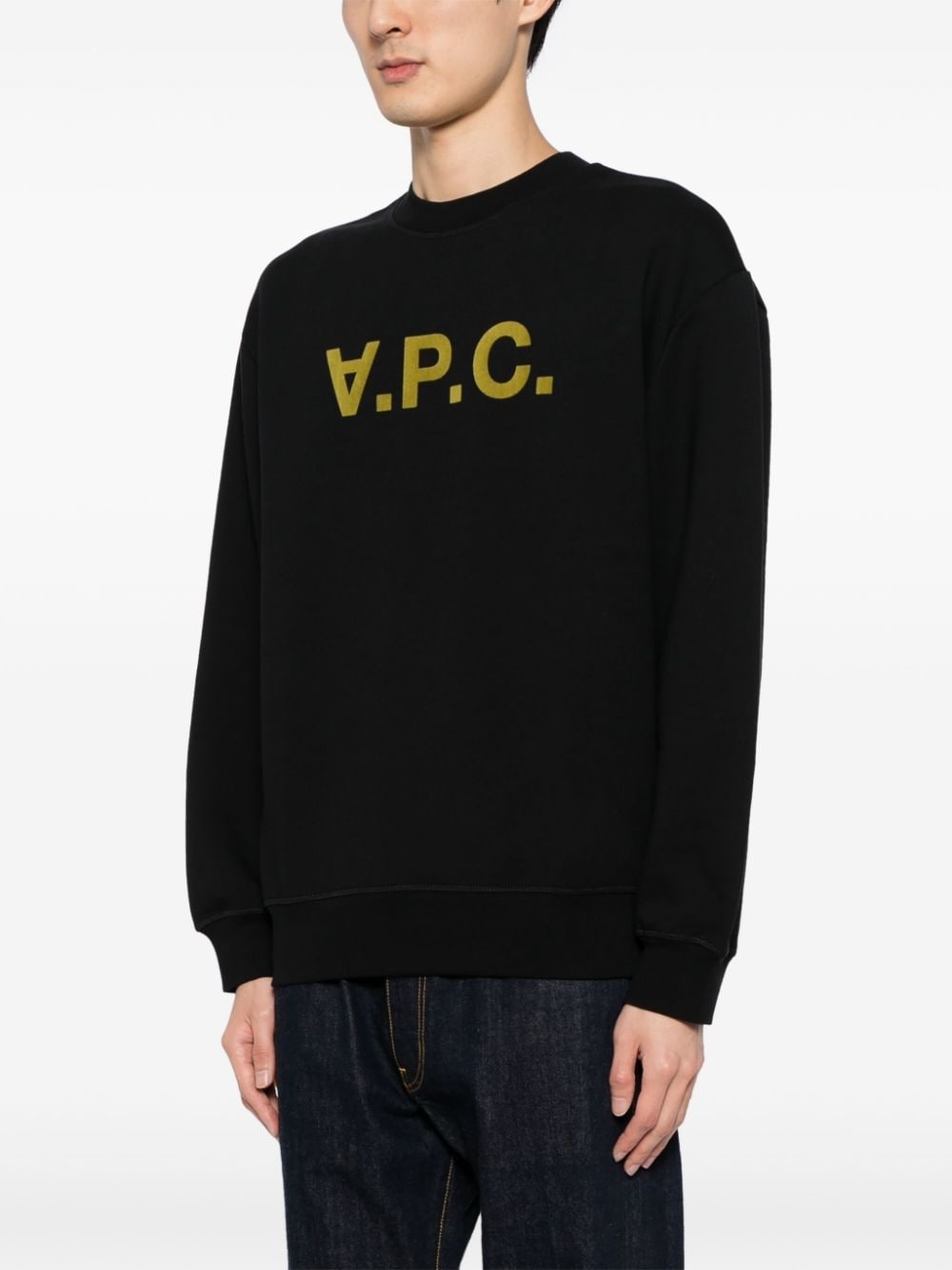 devorÃ© effect logo-print round neck sweatshirt - 3