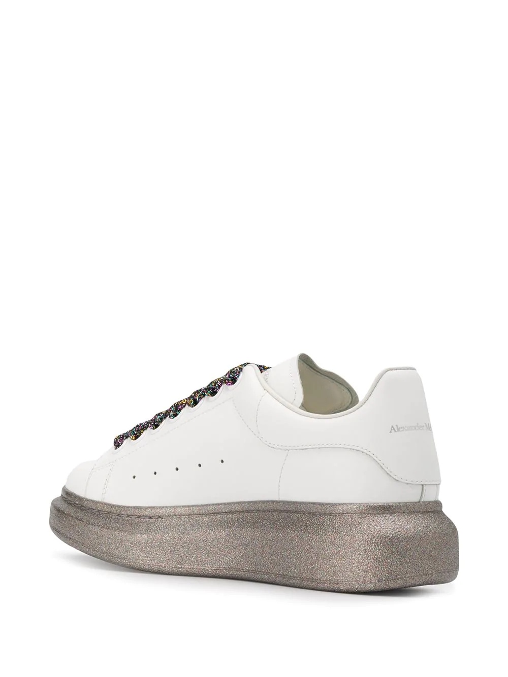 Oversized glitter detail low-top sneakers - 3