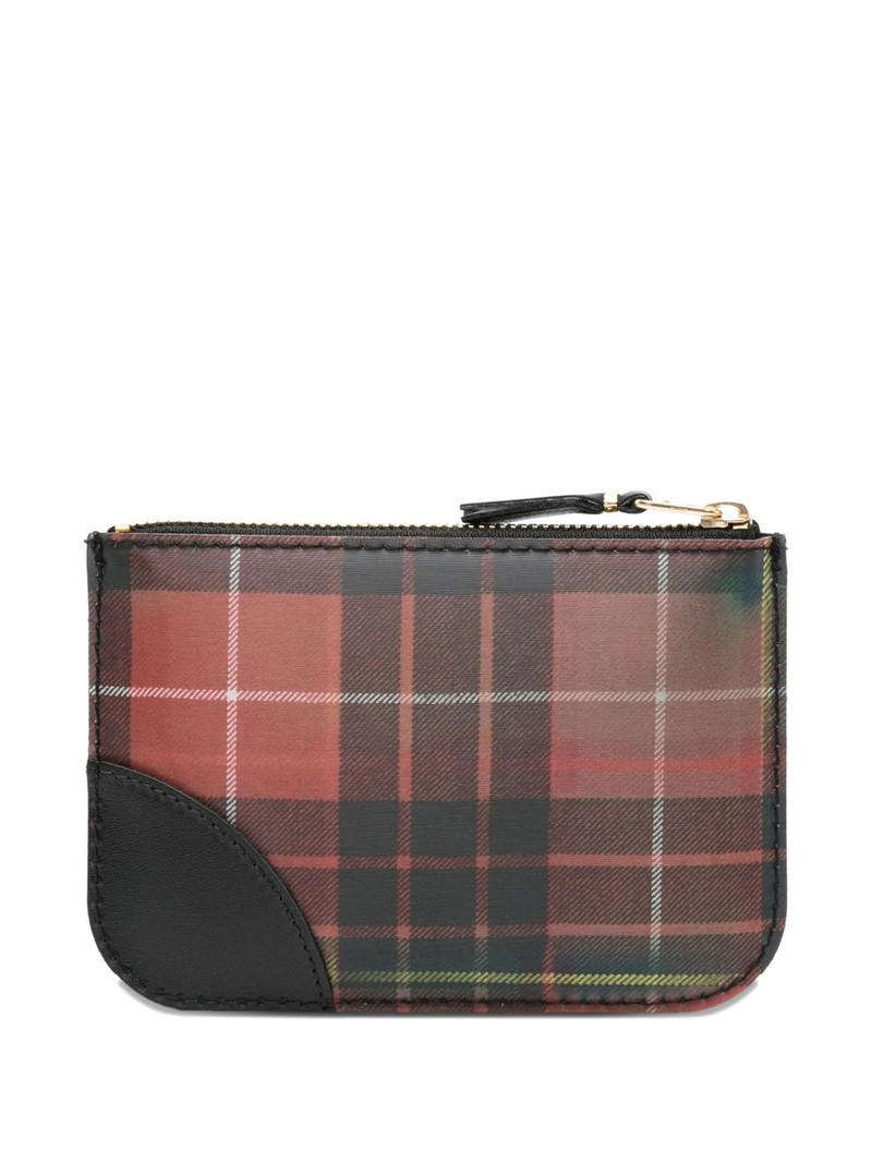Comme Des Garçons tartan zip wallet outlook