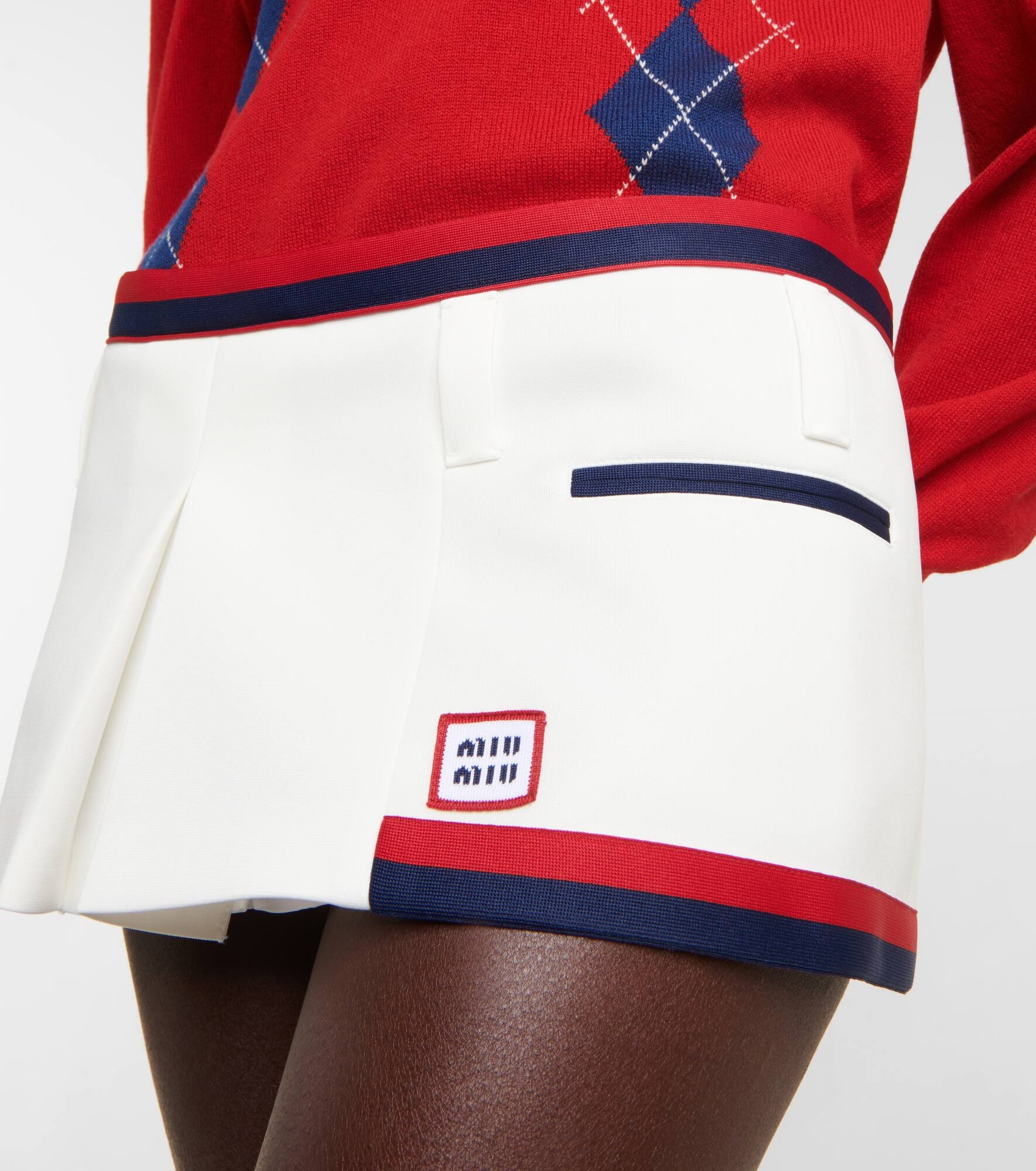Low-rise jersey miniskirt - 4