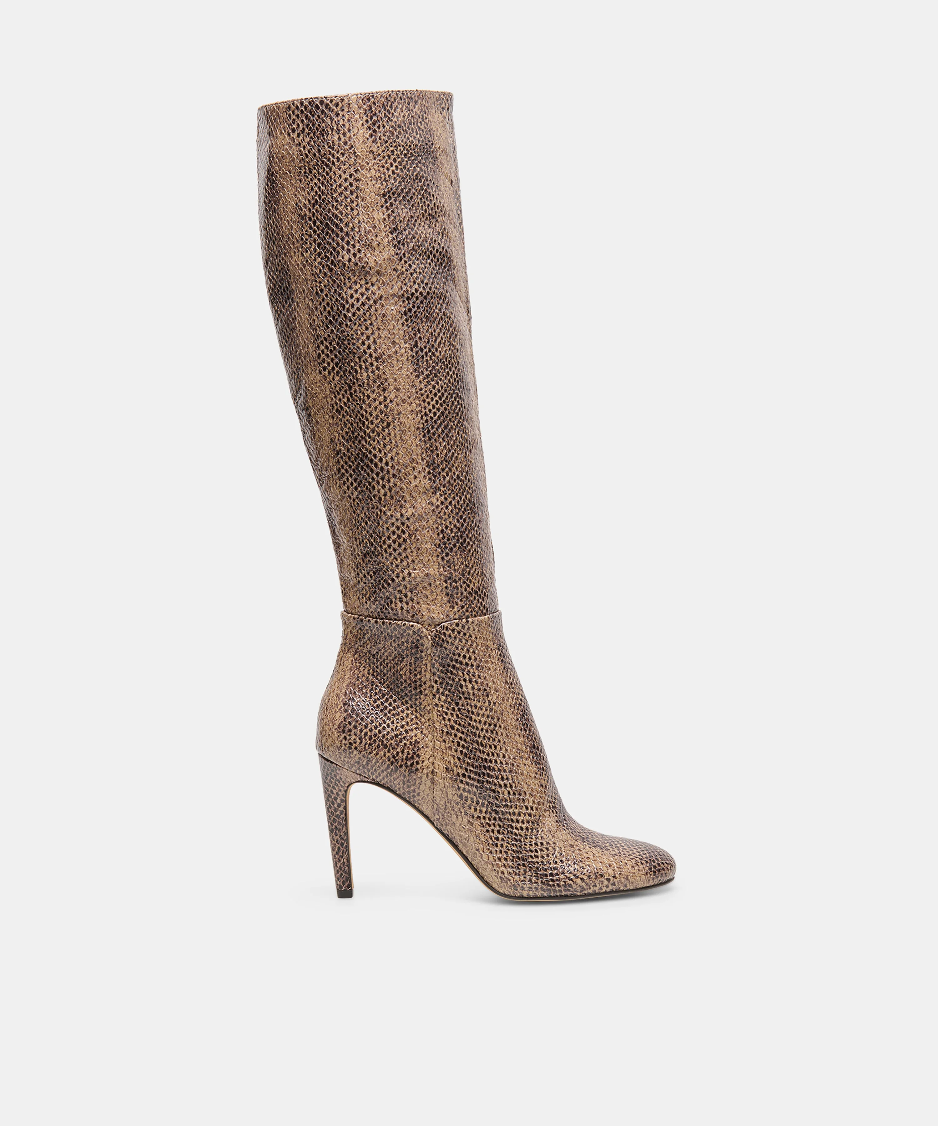 HEYES BOOTS SNAKE TAN EMBOSSED LEATHER - 1