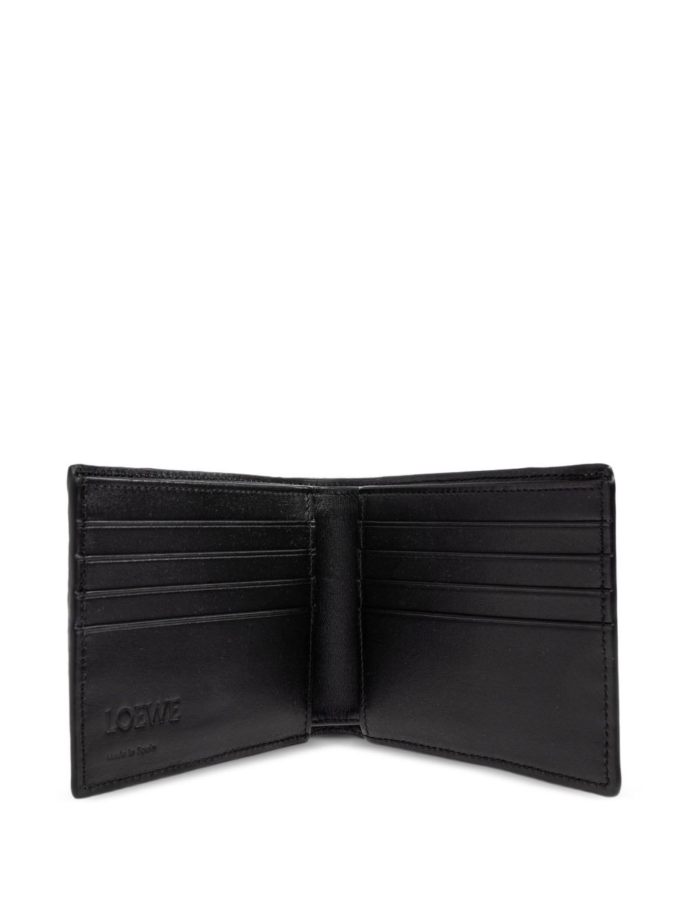 embossed-logo panelled leather wallet - 2