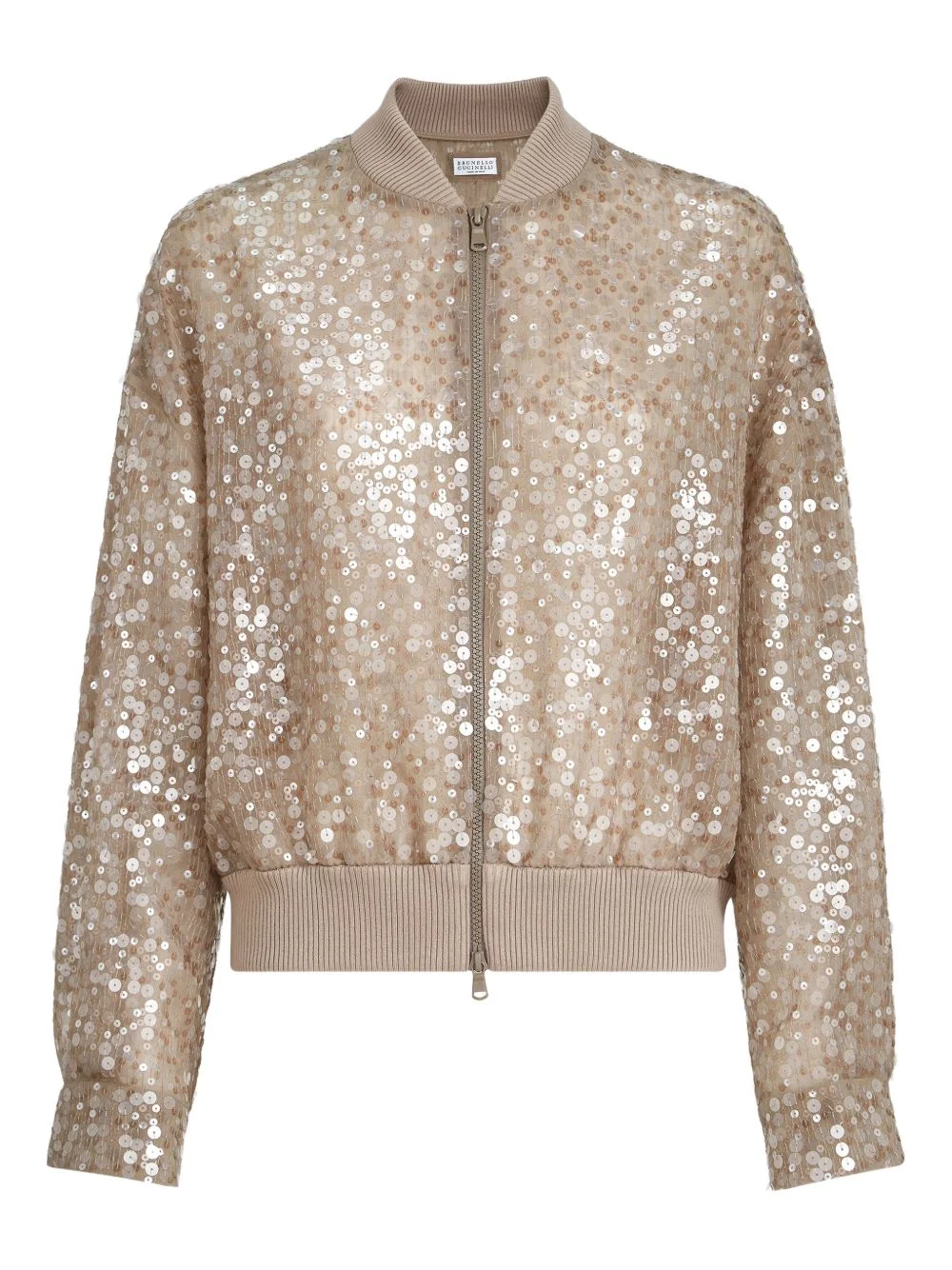 sequin-embroidery bomber jacket - 1