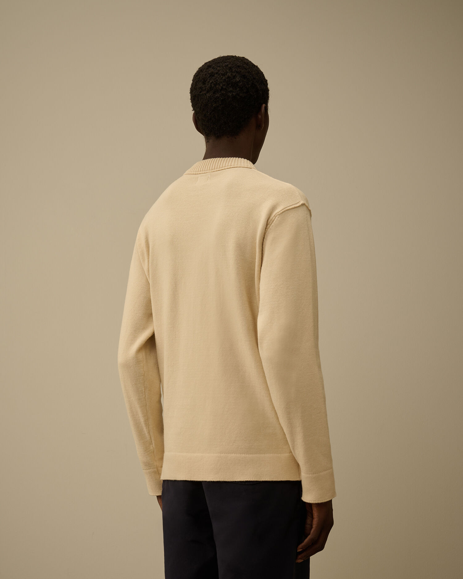 Soft Cotton Stretch Chest Pocket Crewneck Sweater - 4