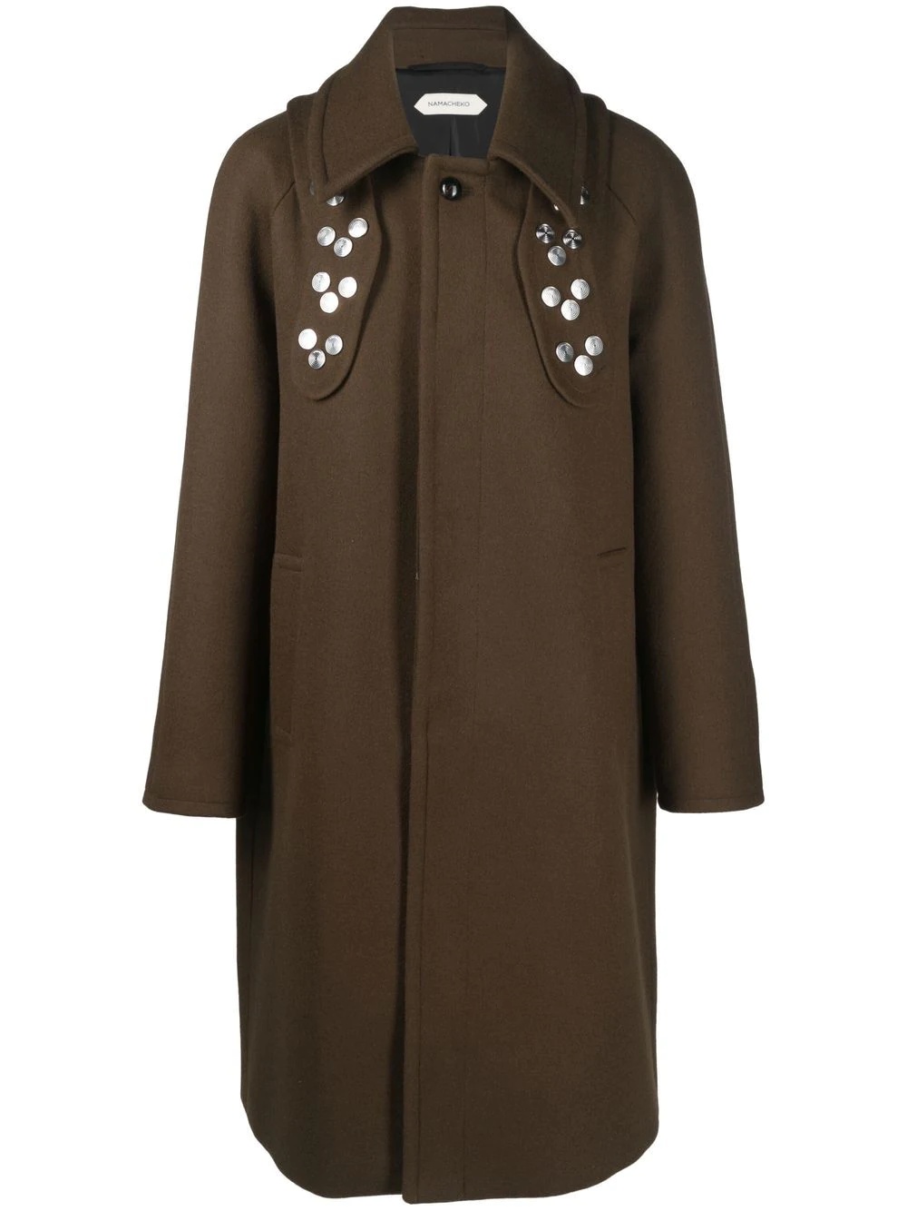 Bayder studded-detailing oversized coat - 1