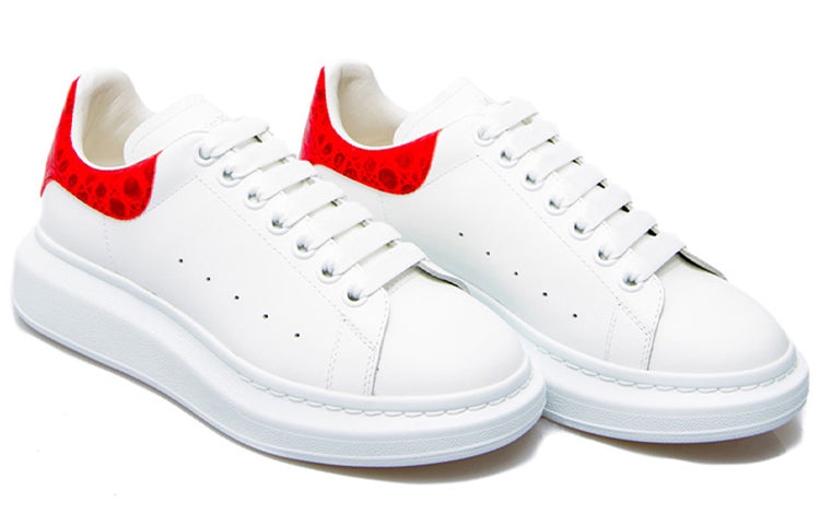Alexander McQueen Oversized Sneaker 'White Red Crocodile' 625162WHYB89676 - 3