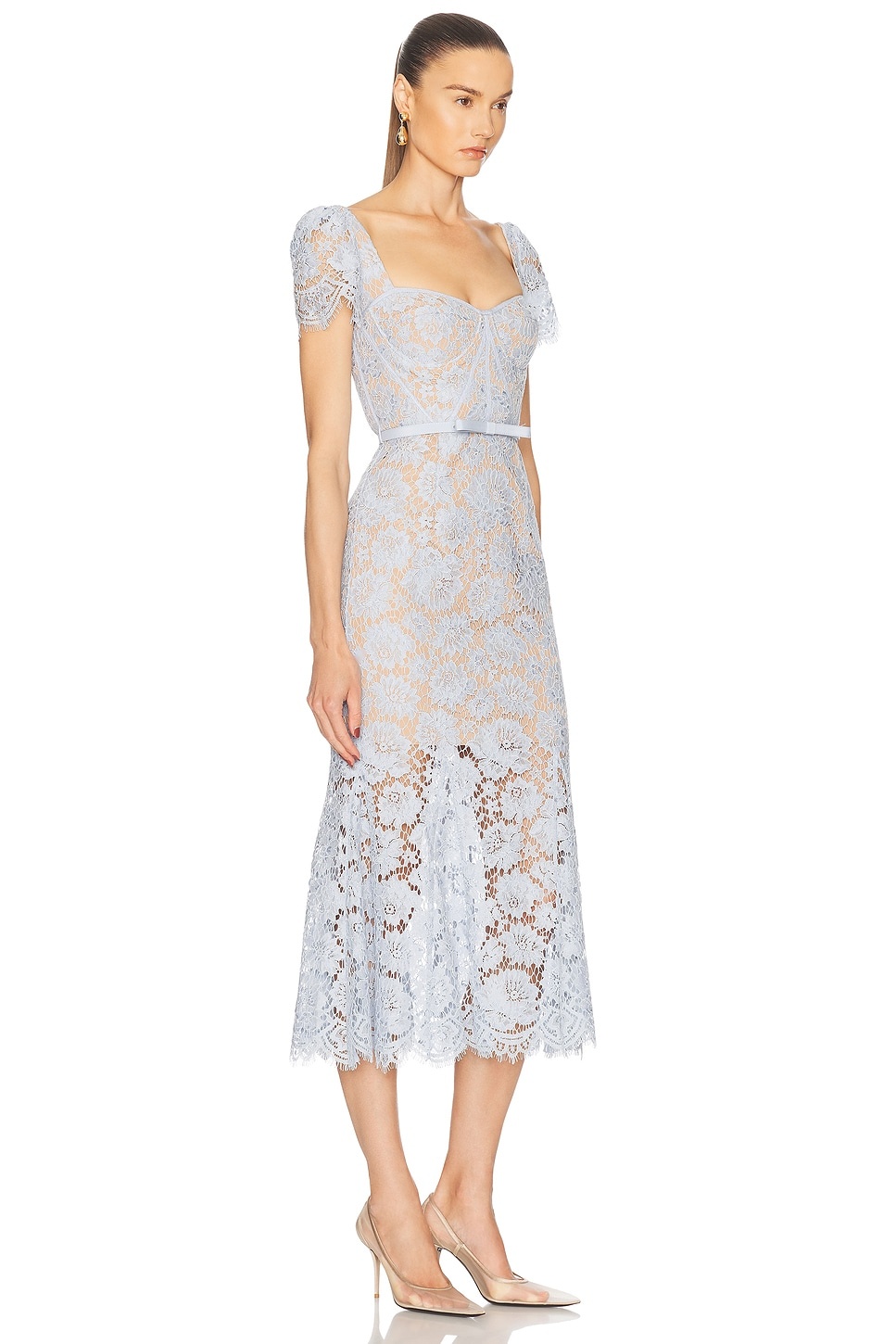 Fine Lace Midi Dress - 2