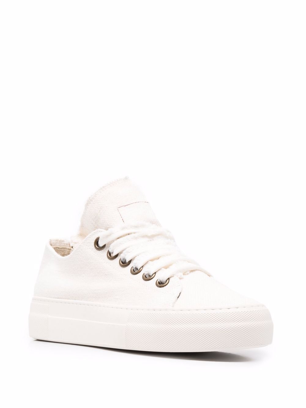 raw-edge low-top sneakers - 2