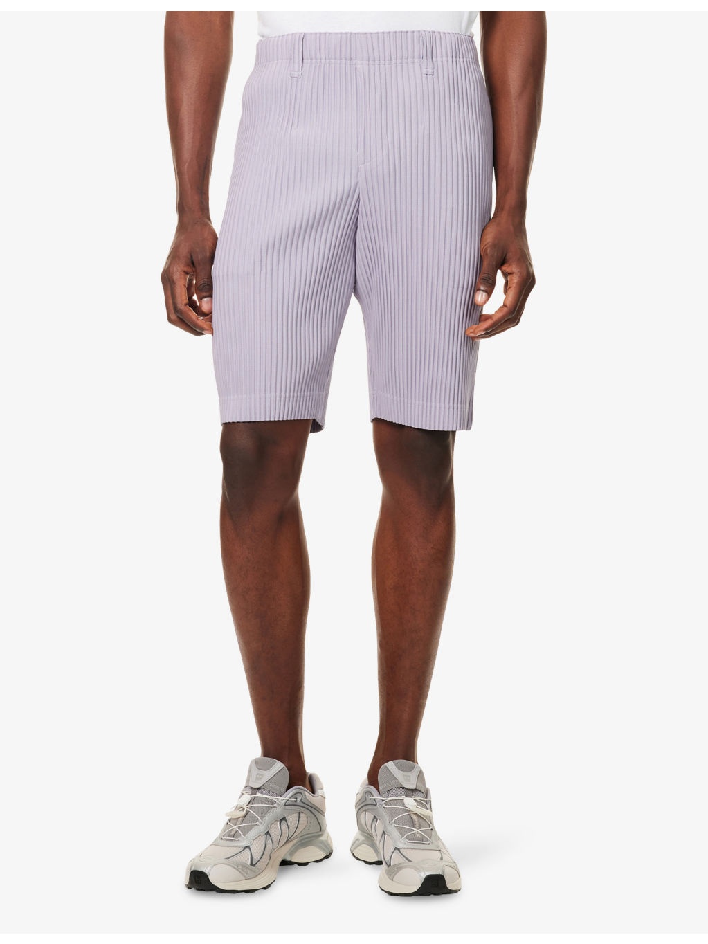 Pleated Slim-Fit Knitted Shorts - 3