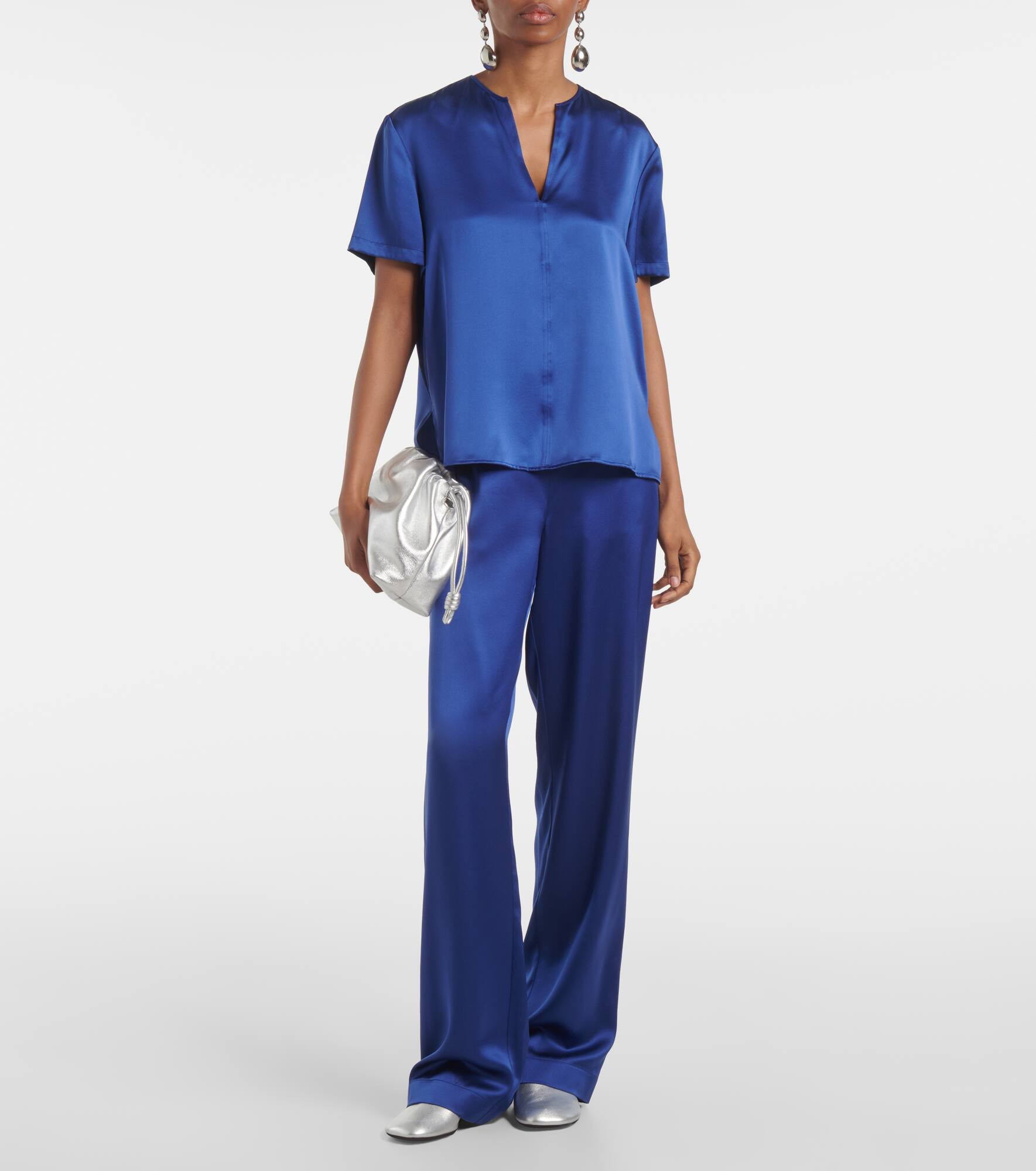 New Sahel silk straight pants - 2