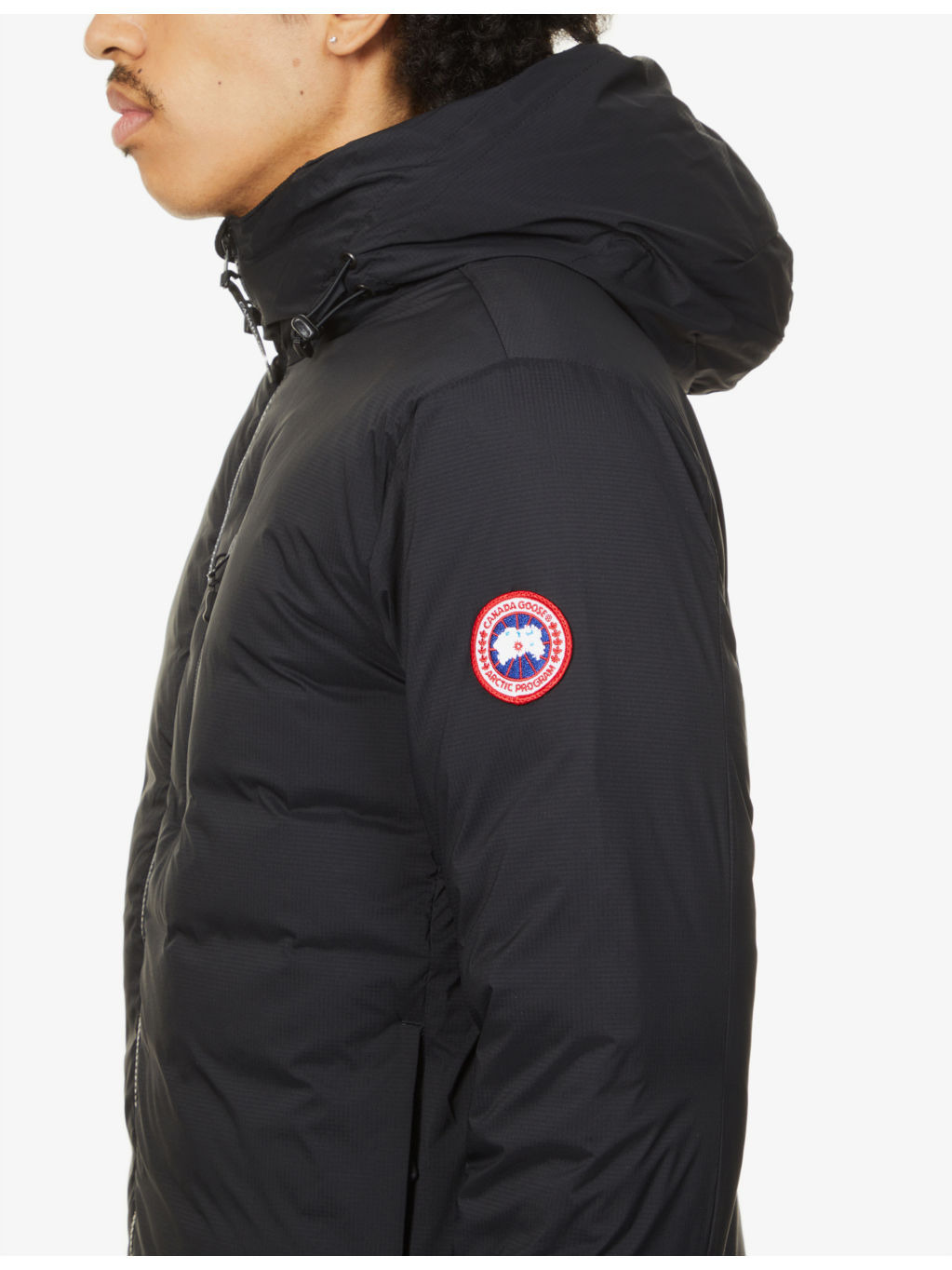 Lodge logo-patch shell-down hooded puffer jacket - 6
