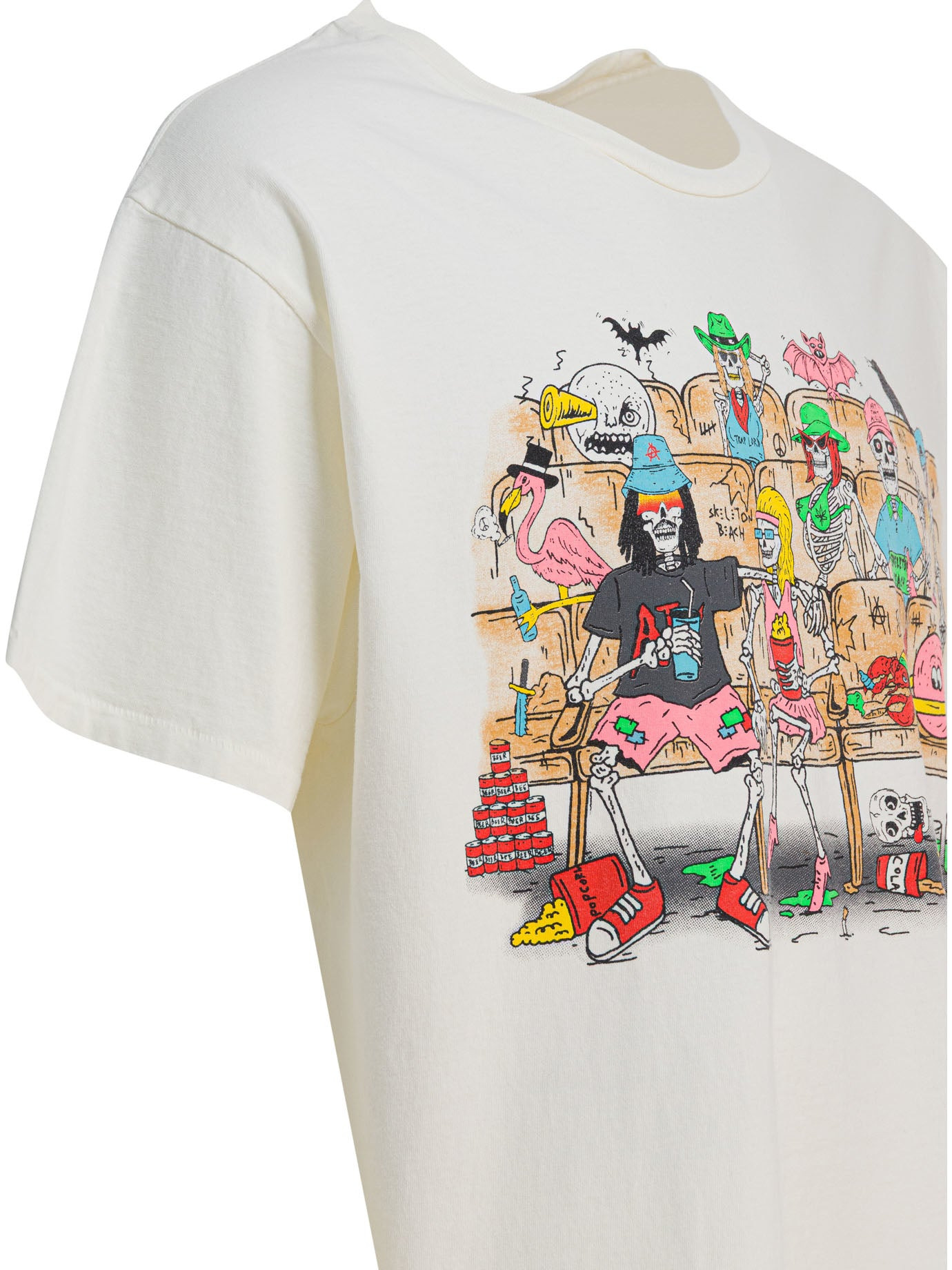 Skeleton Beach Theater Tee T-Shirts White - 4