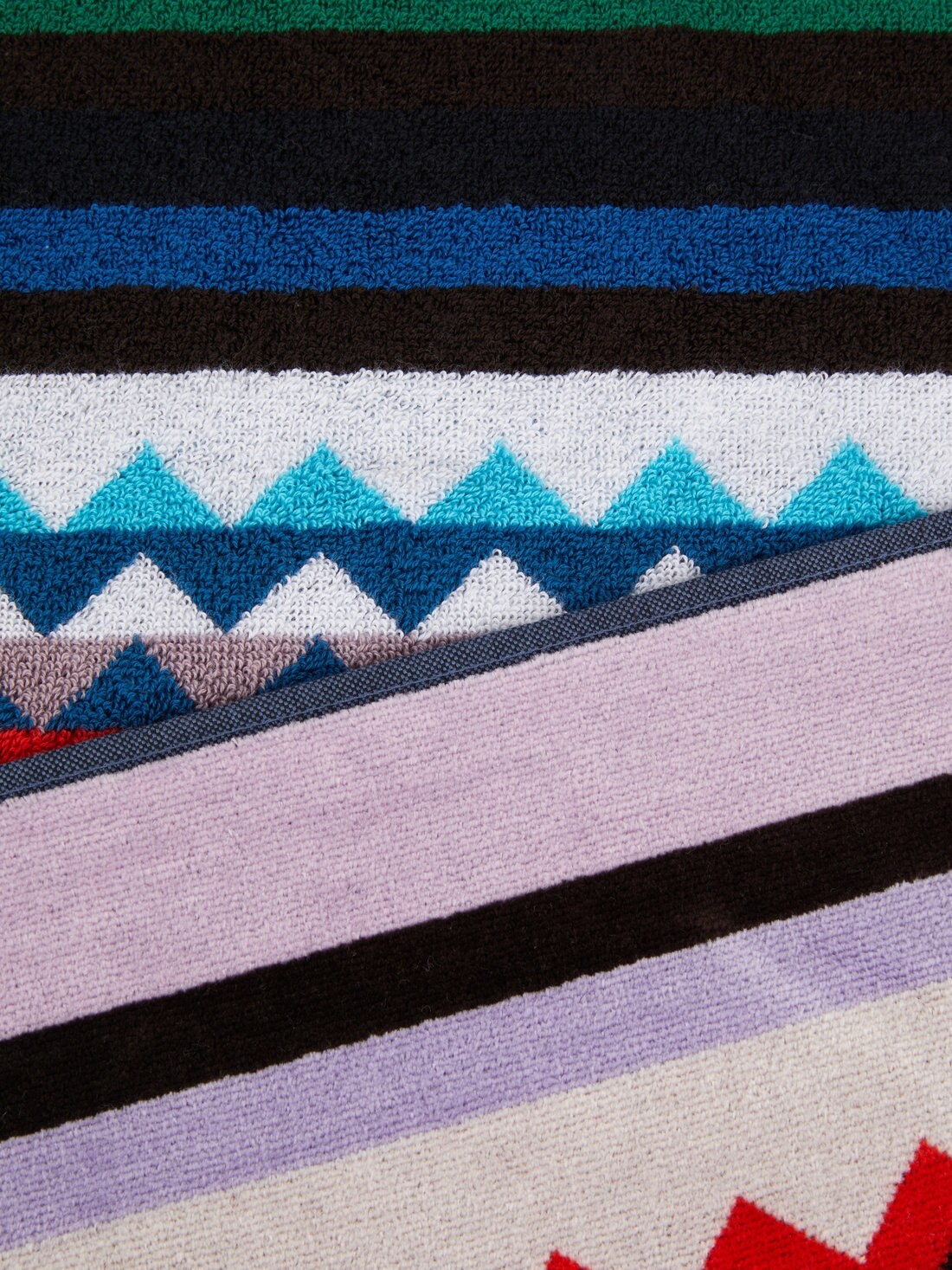 Carlie 100x180 cm chevron cotton terry beach towel - 3