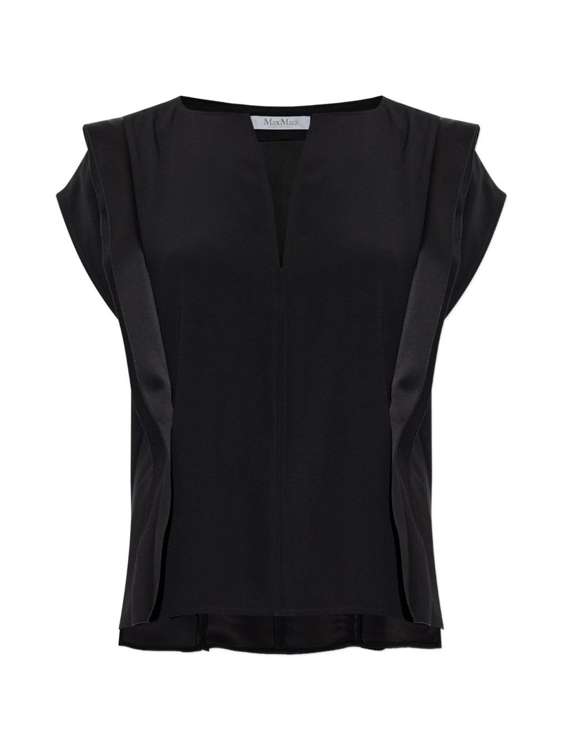 V-neck panel blouse 1