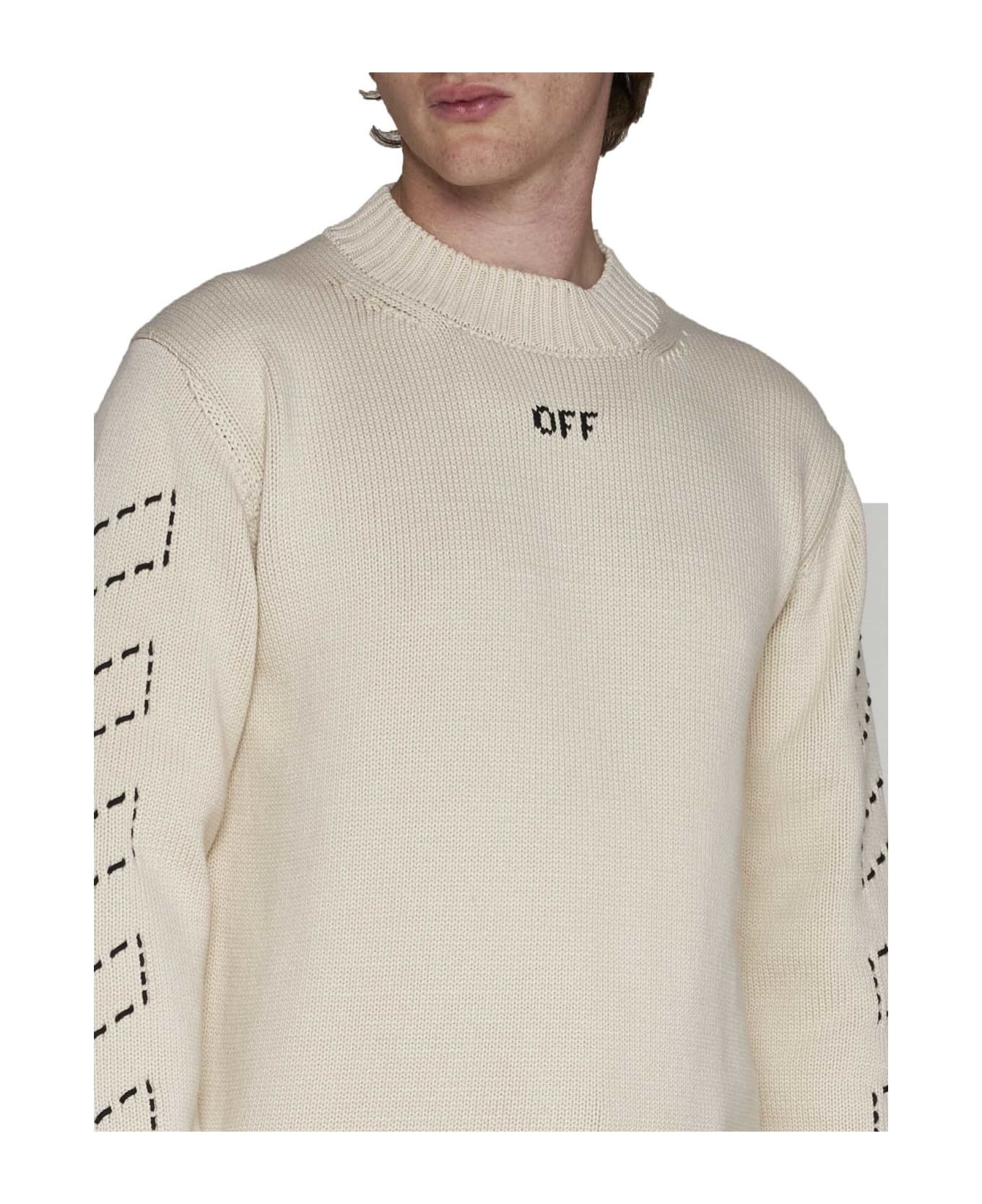 Diagonal Arrow Sweater With Logo - 5