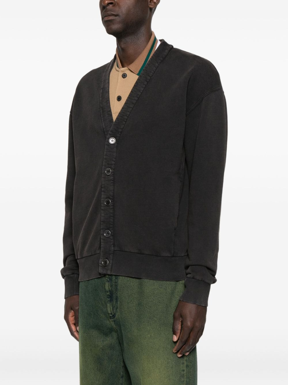 buttoned V-neck cardigan - 3