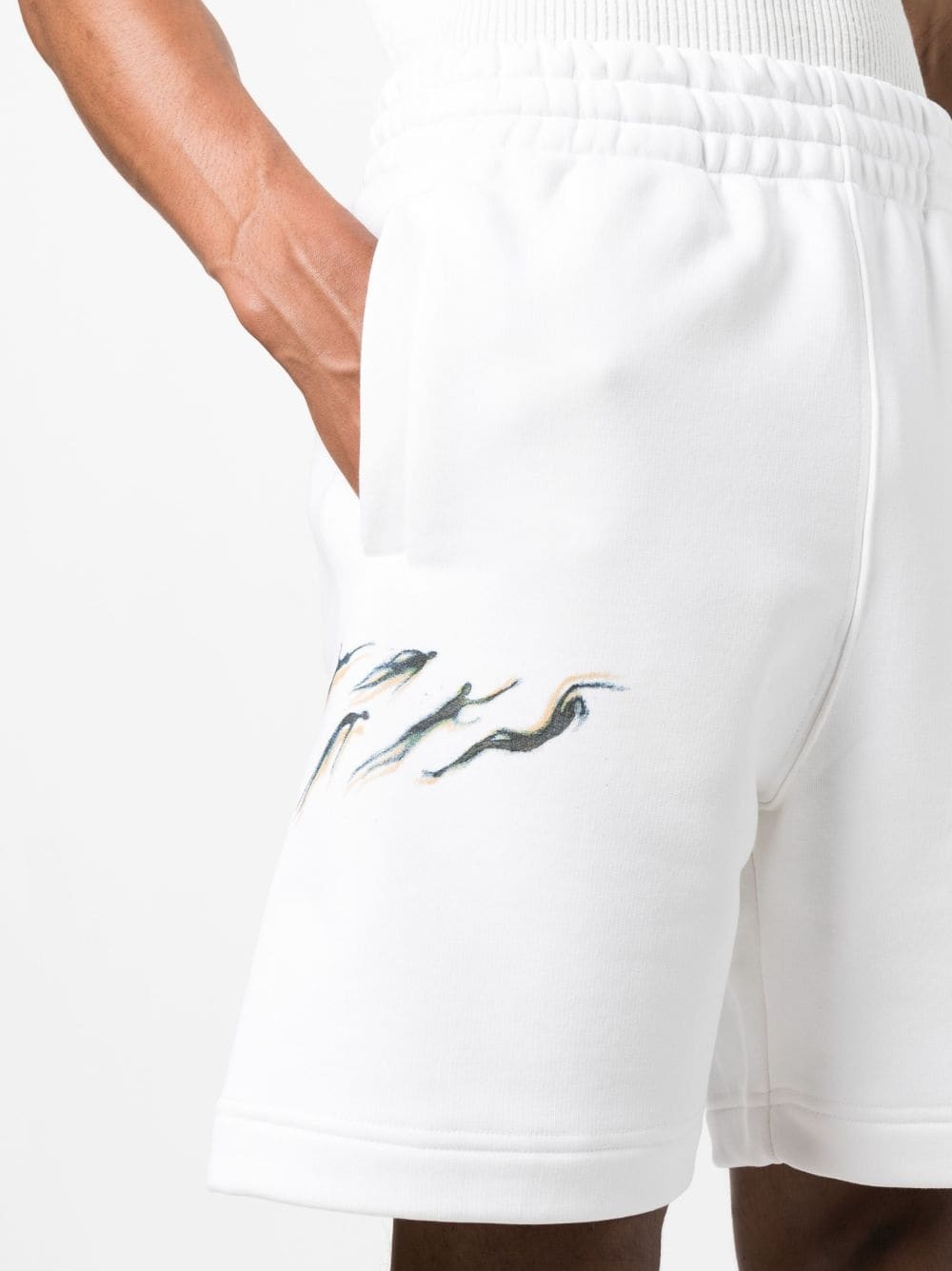 logo-print track shorts - 5