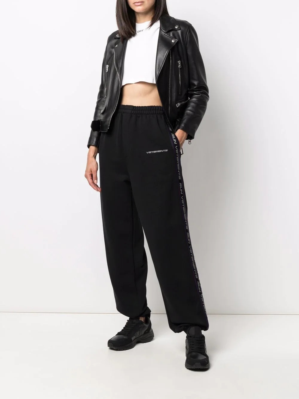 side-stripe track pants - 3