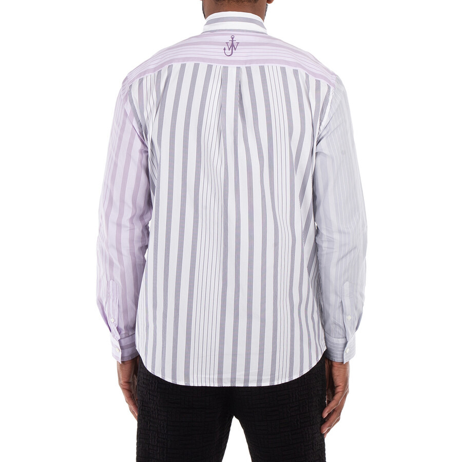 JW Anderson Striped Patchwork Cotton Shirt - 3