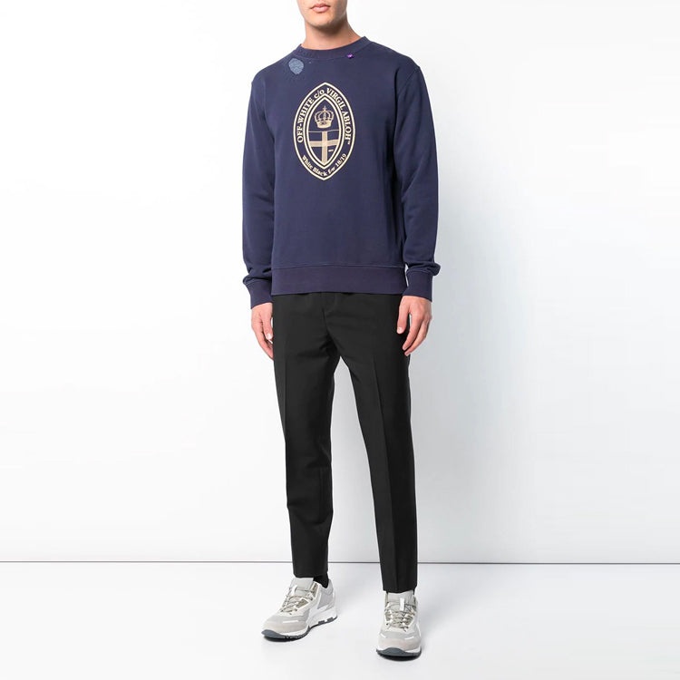 Off-White Printing Casual Solid Color Version Dark Blue OMBA025E181920083003 - 2