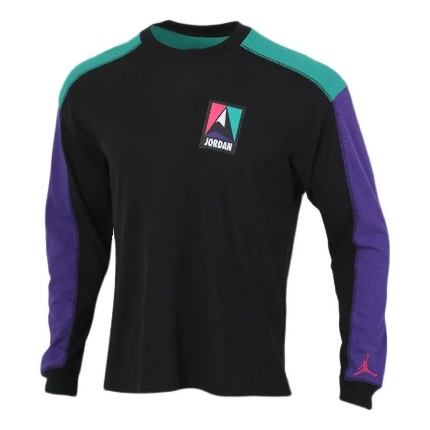 Air Jordan Winter Utility Colorblock logo Casual Round Neck Black CT3382-010 - 1