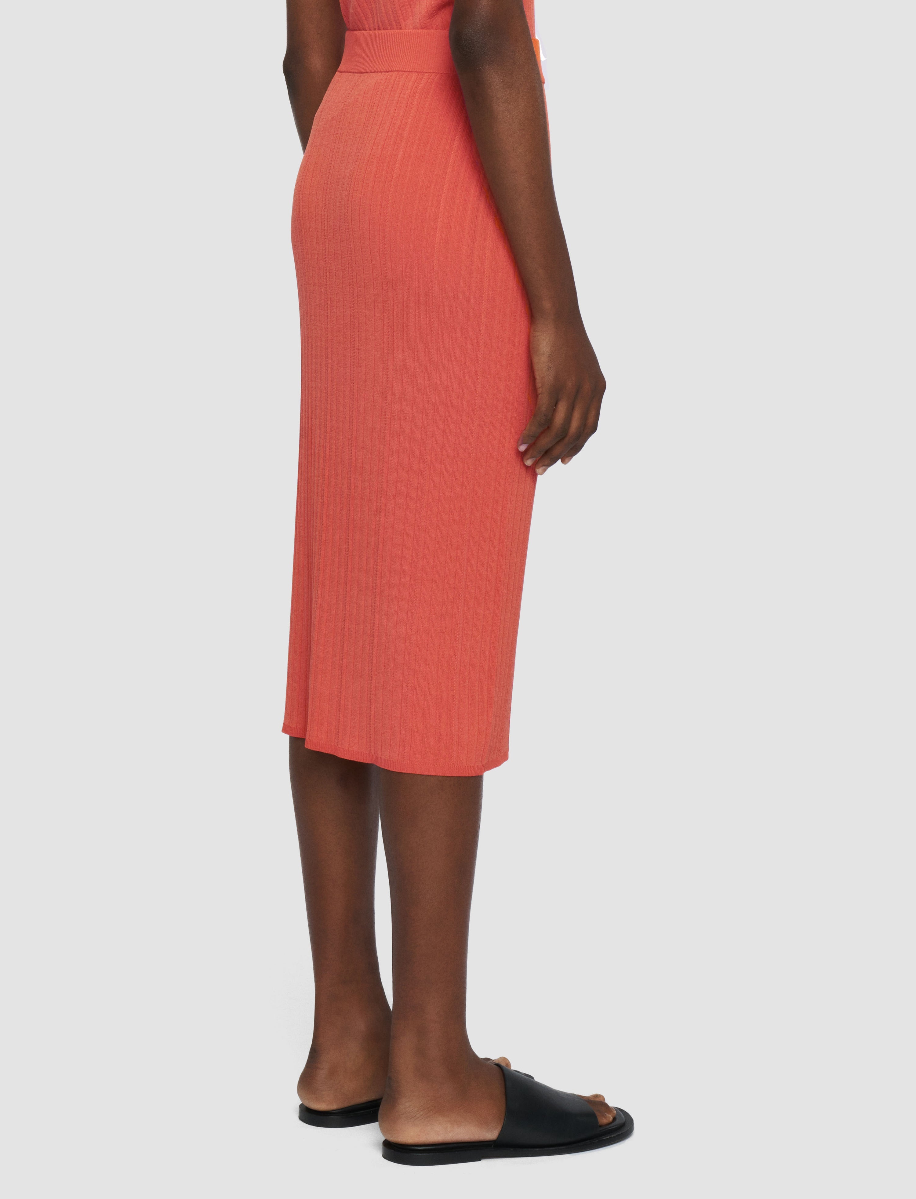 Viscose Rib Knit Skirt - 3